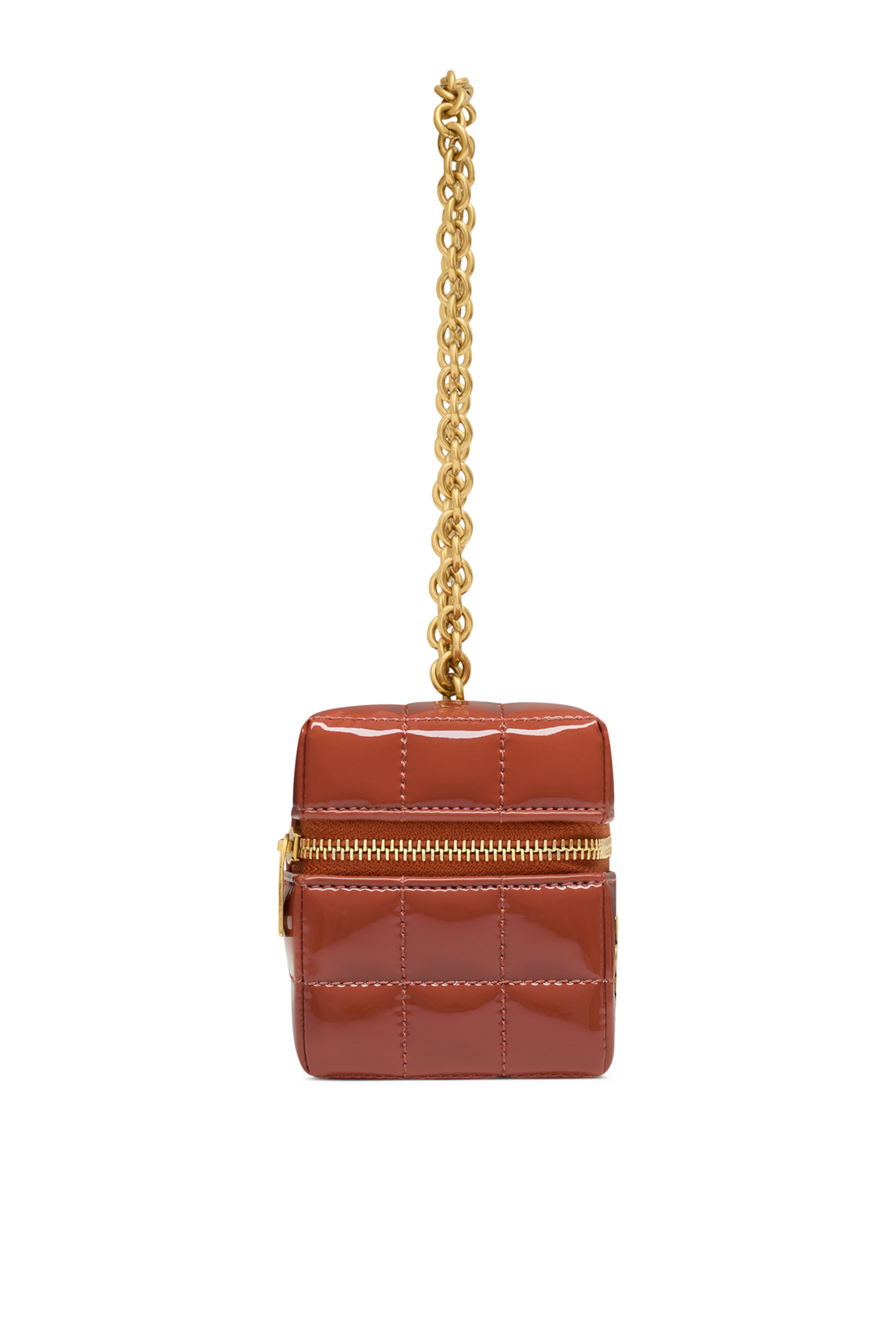 Cassandre Matelass&eacute; Carr&eacute; Mini Cube in Patent Leather