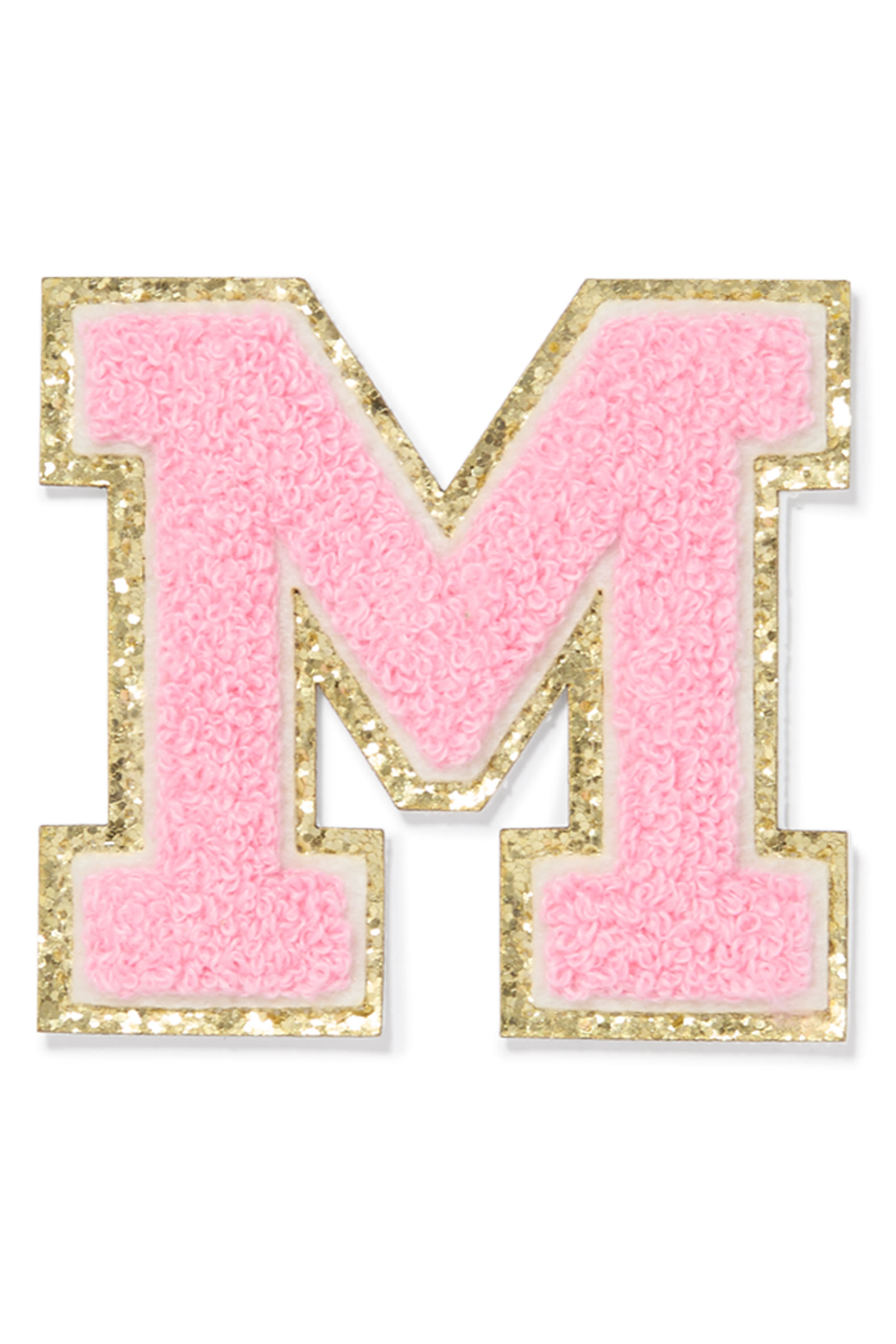 Kids  3" Chenille Sparkle M Letter Patch 
