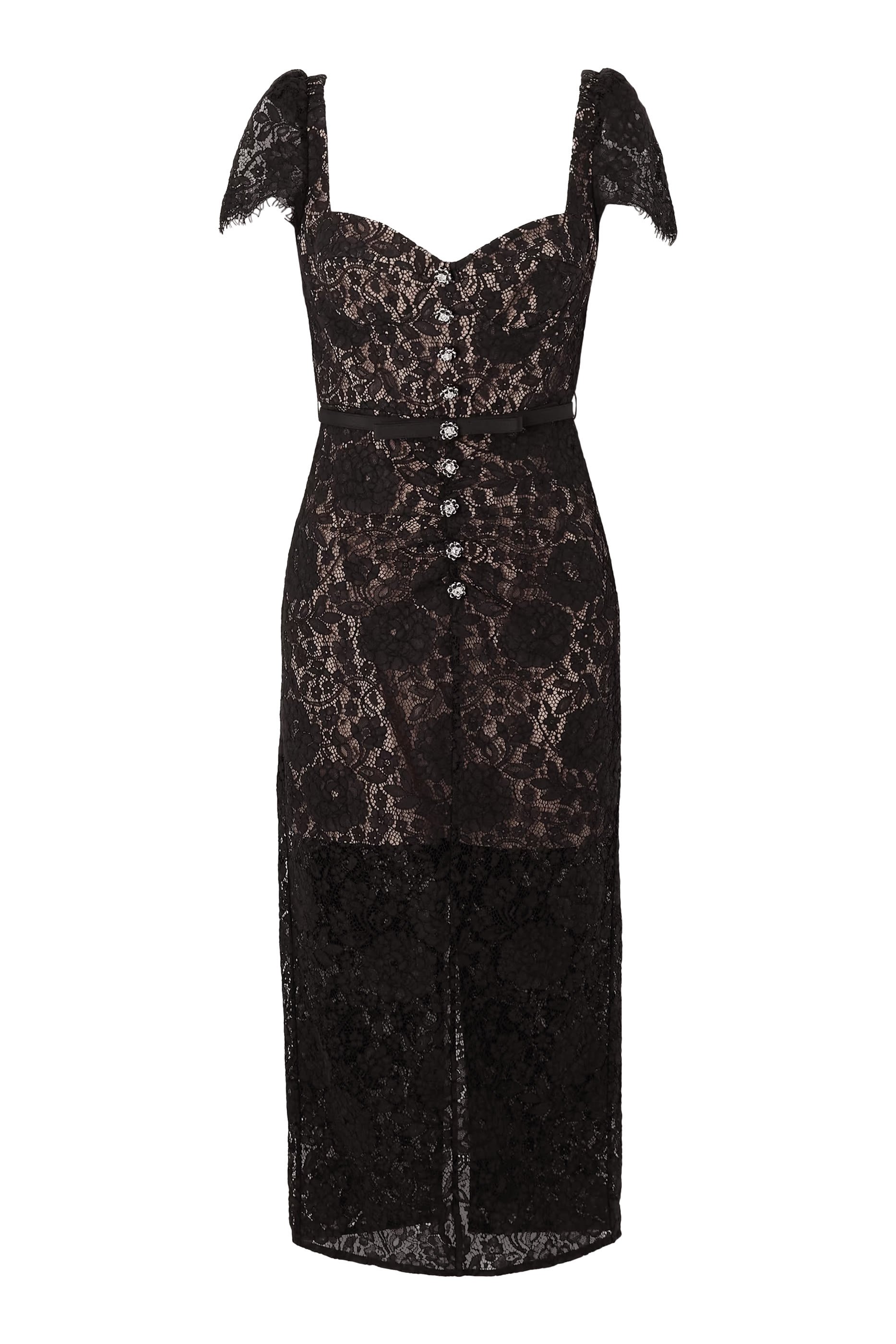 Sweetheart Lace Midi Dress