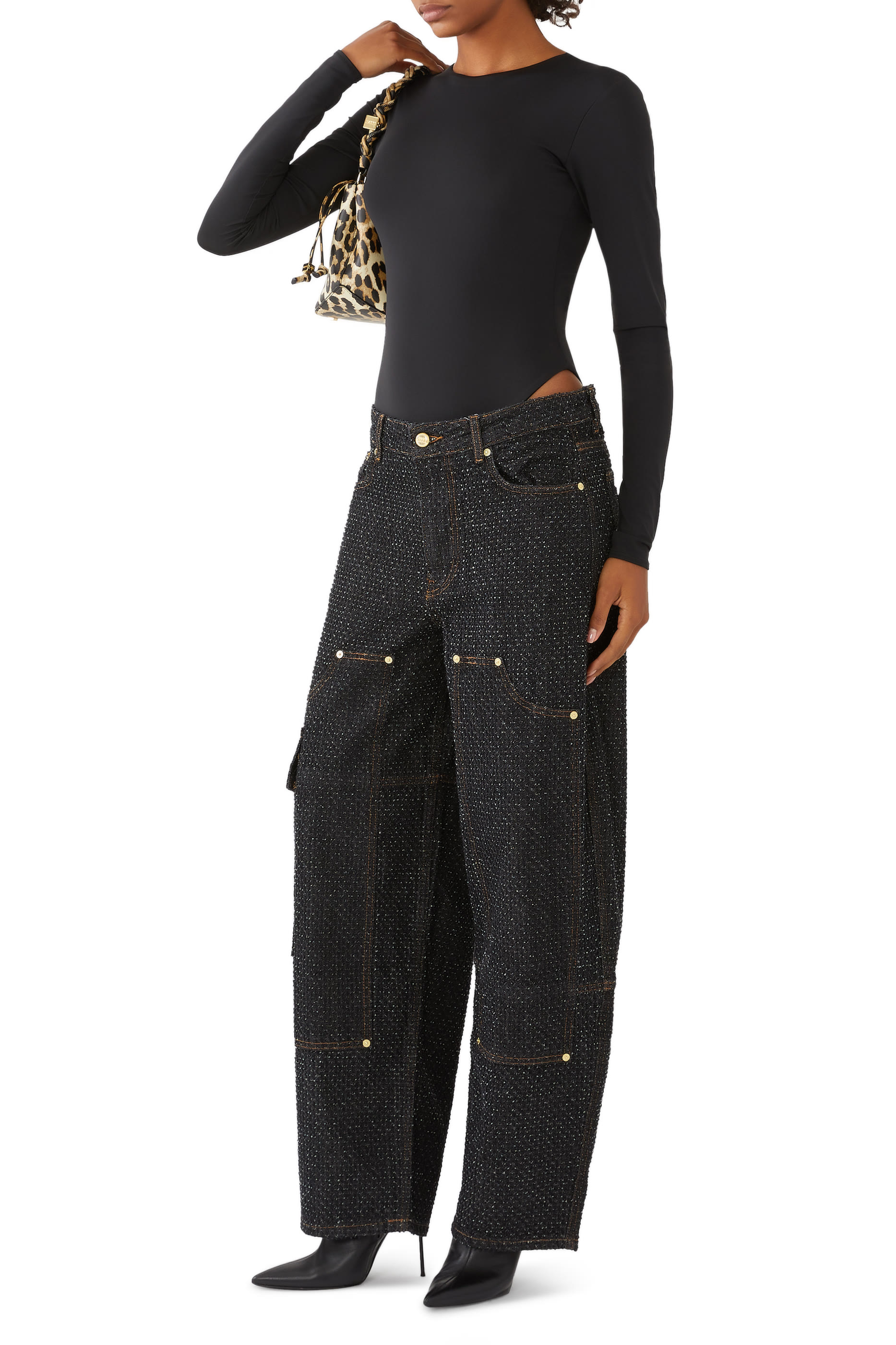 Fluffy Denim Carpenter Jeans