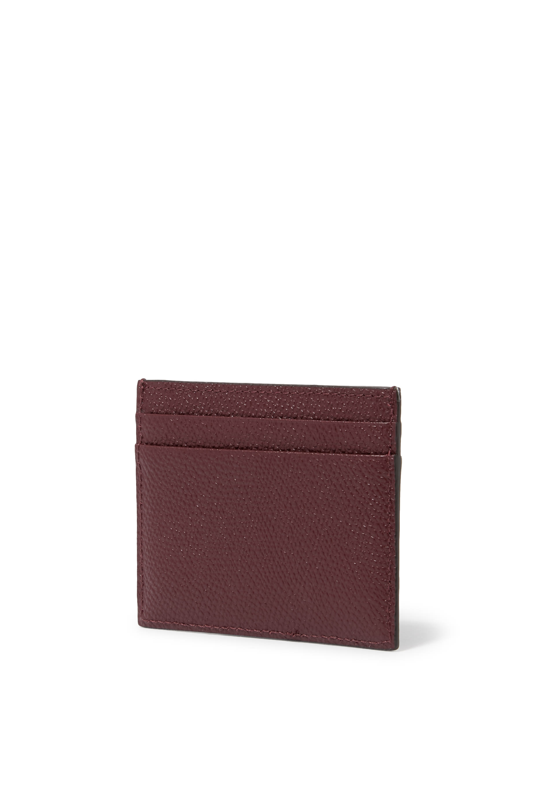 VLogo Signature Grainy Leather Cardholder