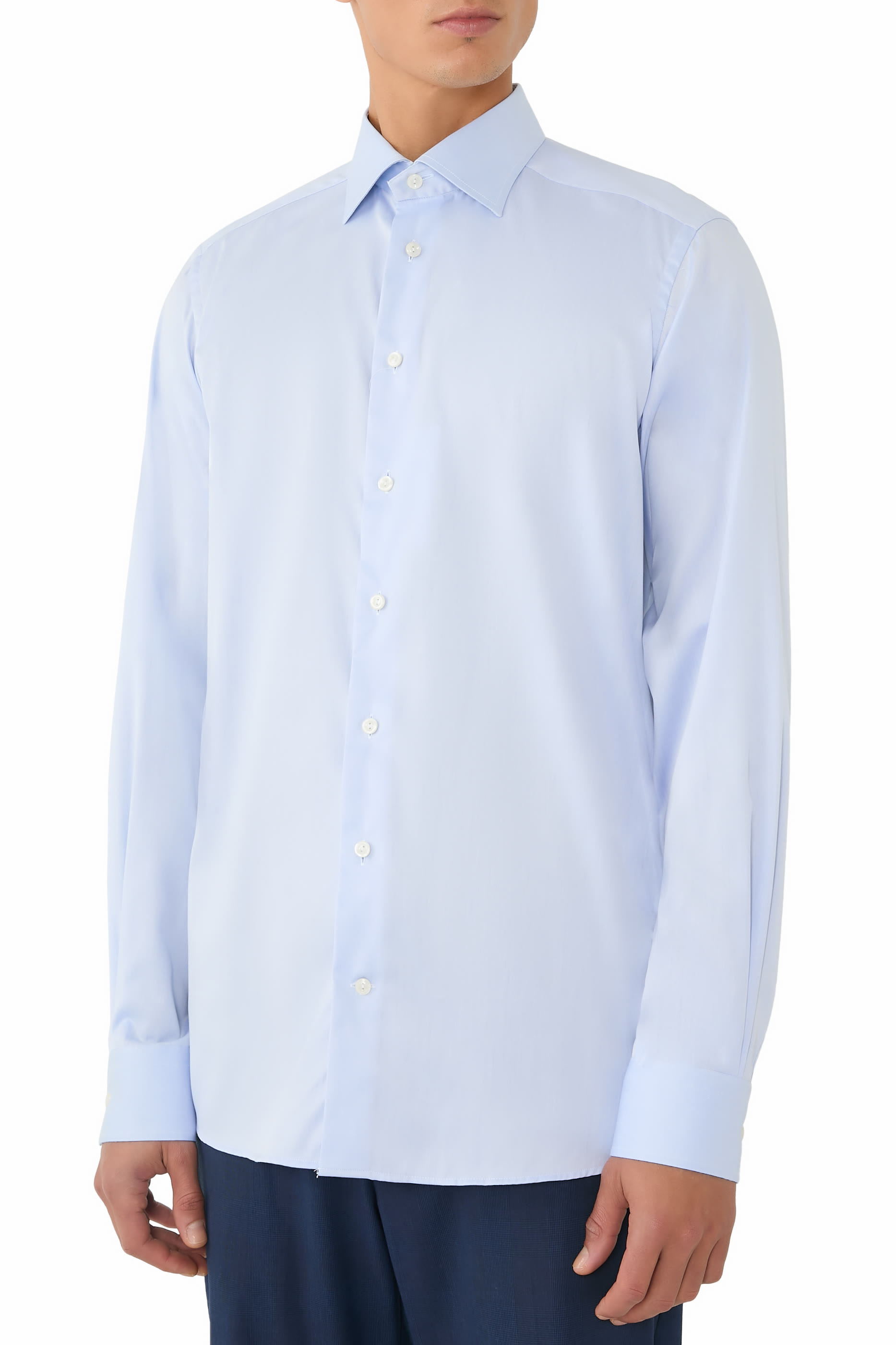 Solid Paisley Effect Shirt