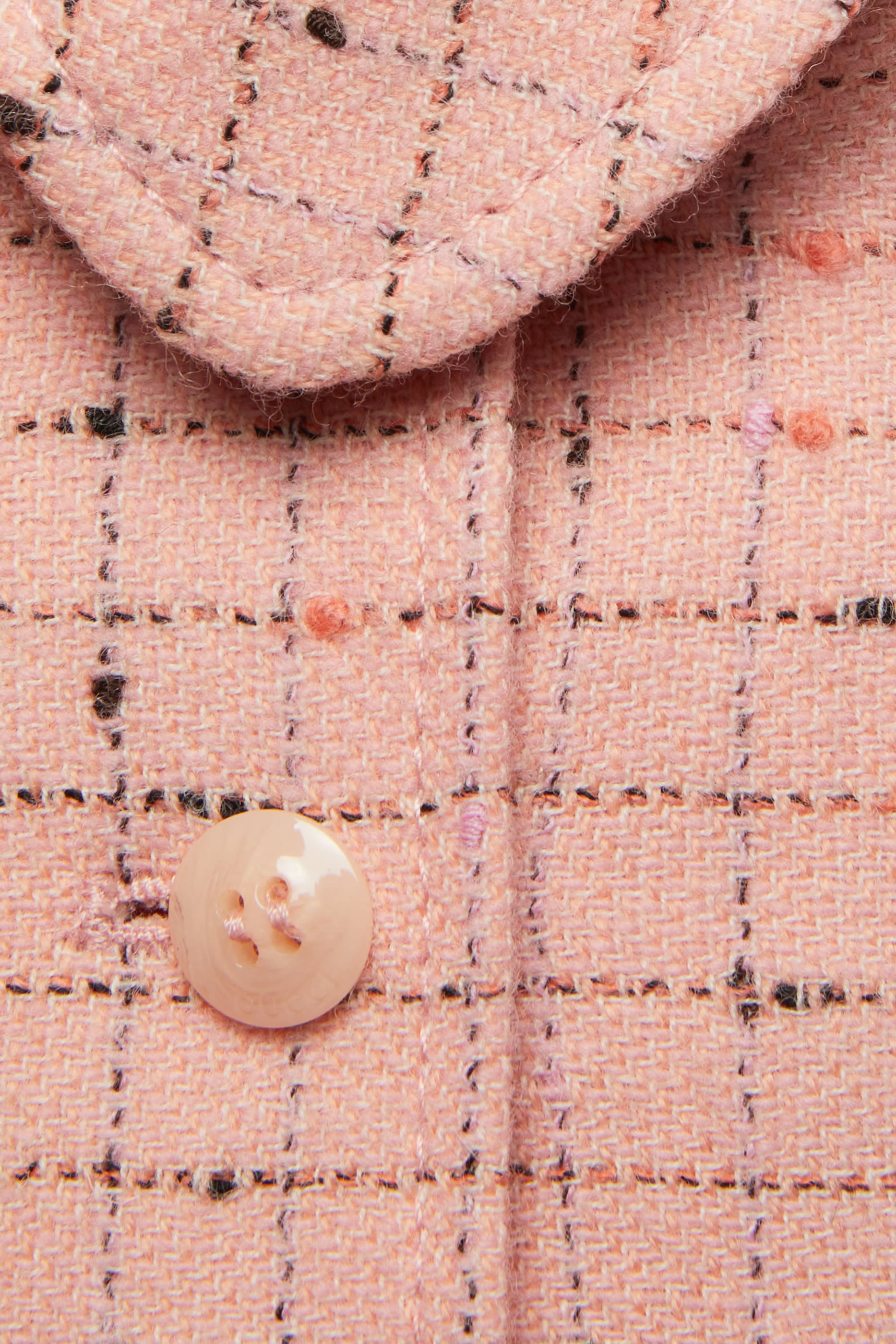 Kids Check Damier Wool Coat