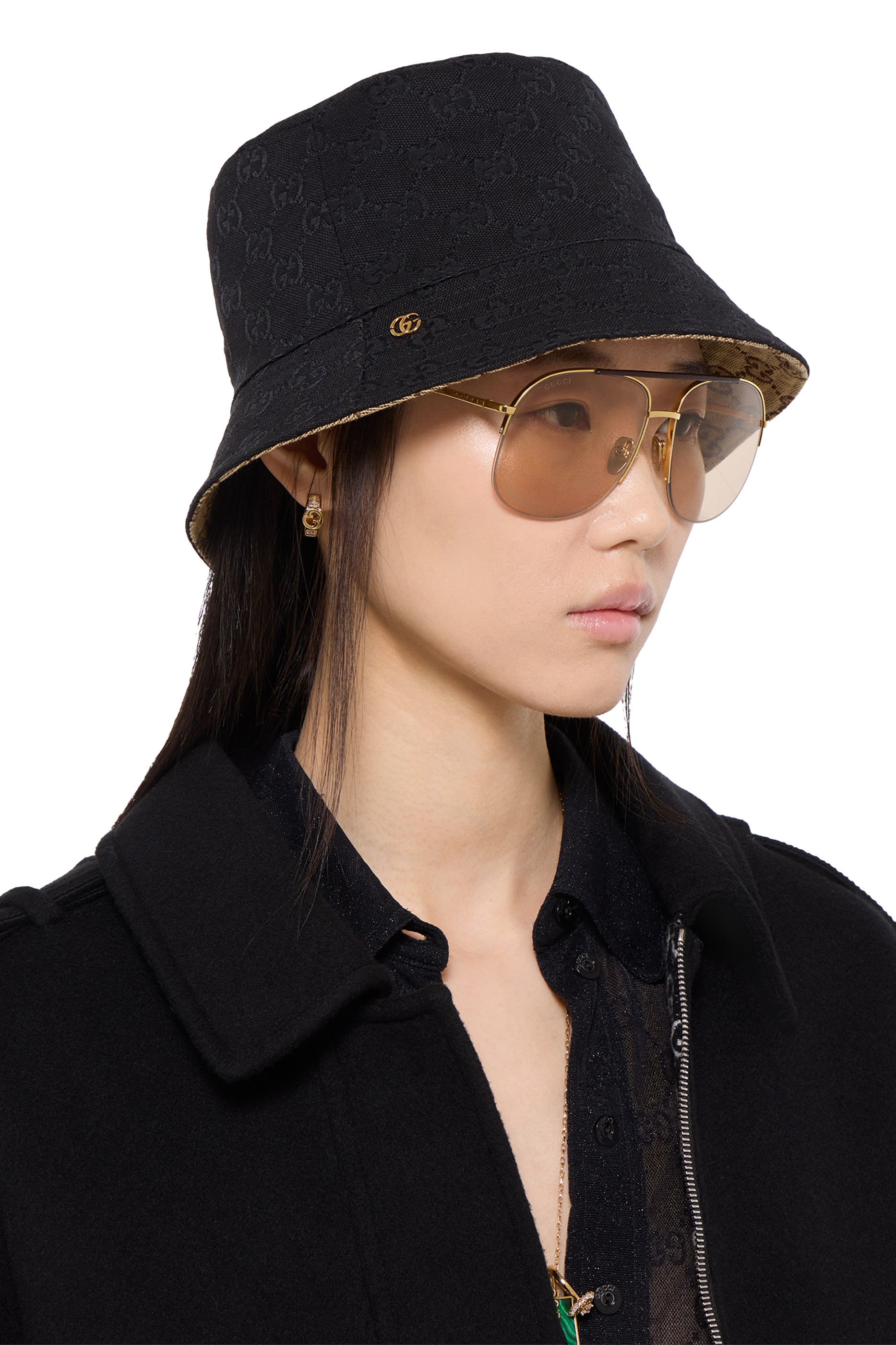 Reversible GG Canvas Bucket Hat