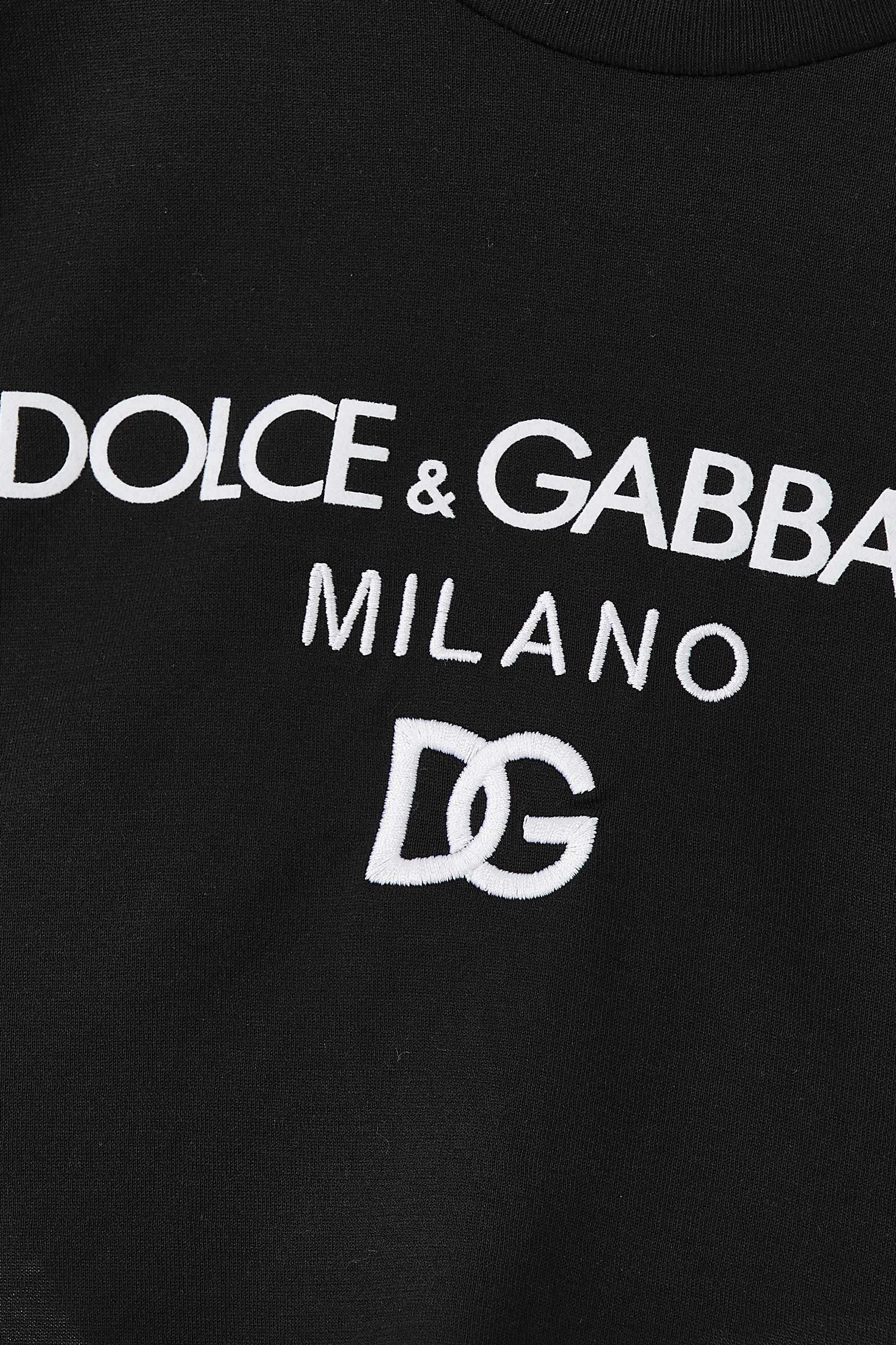 Kids Logo Embroidered Cropped T-Shirt