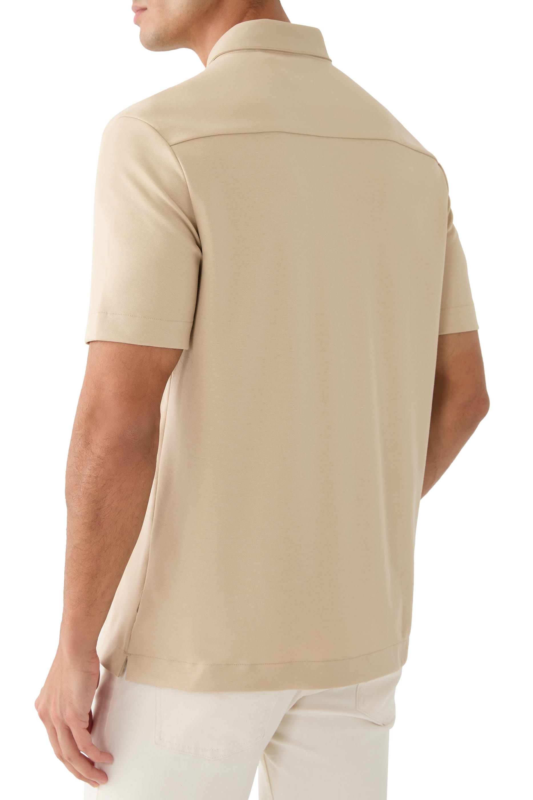 Cotton-Blend Polo Shirt with Antibacterial Performance