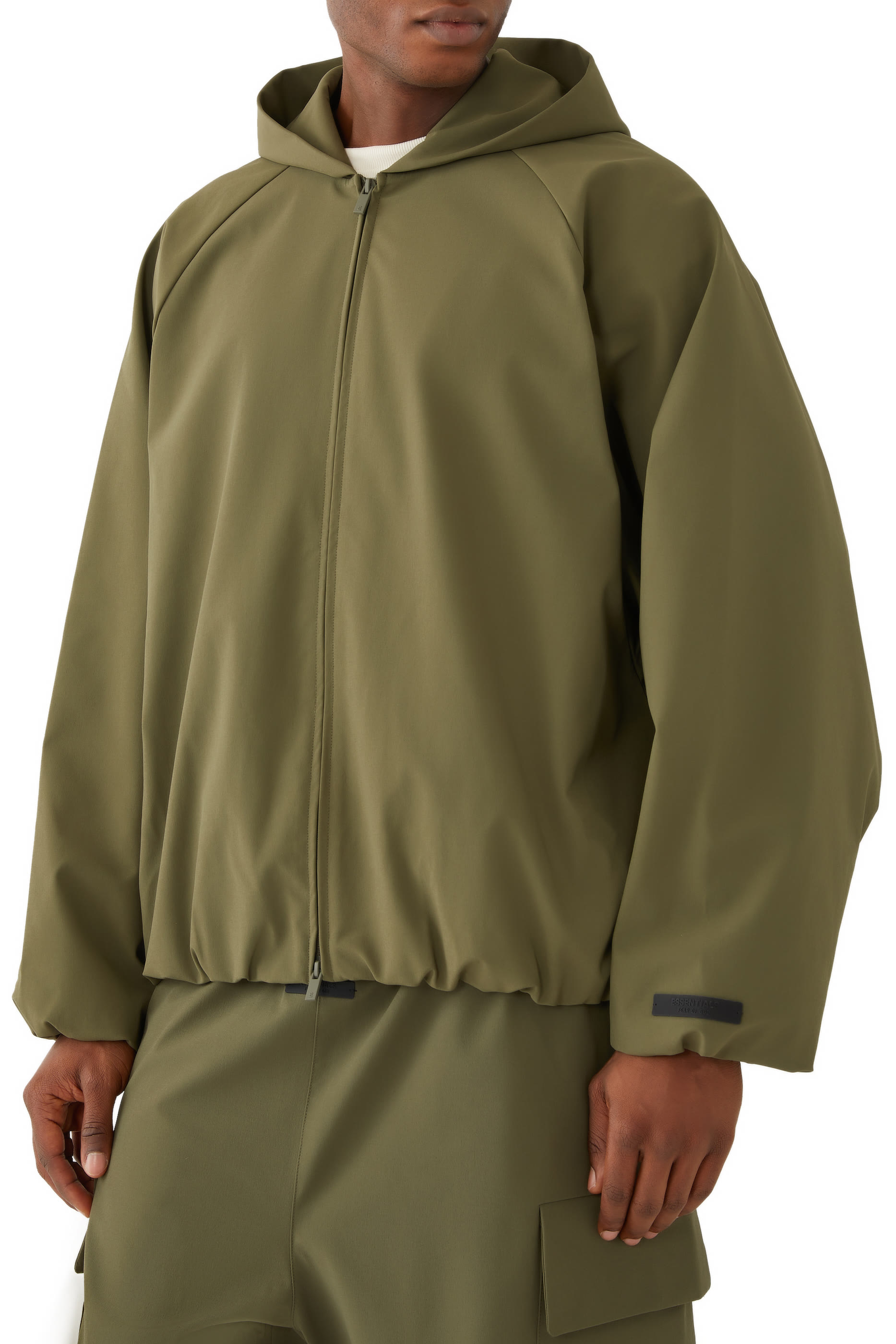 Bonded Nylon Hooded Bomber