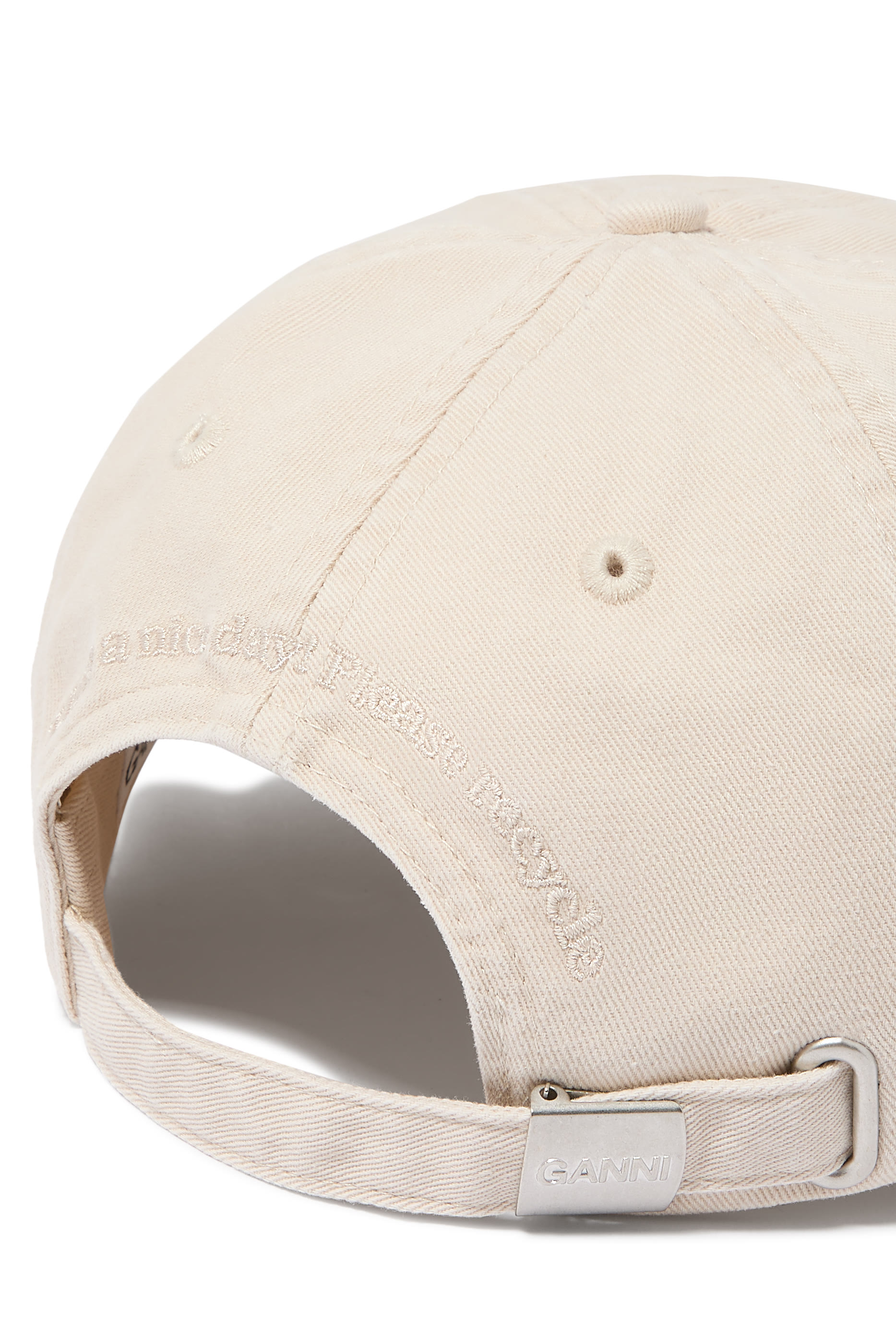 Logo Embossed Canvas Cap