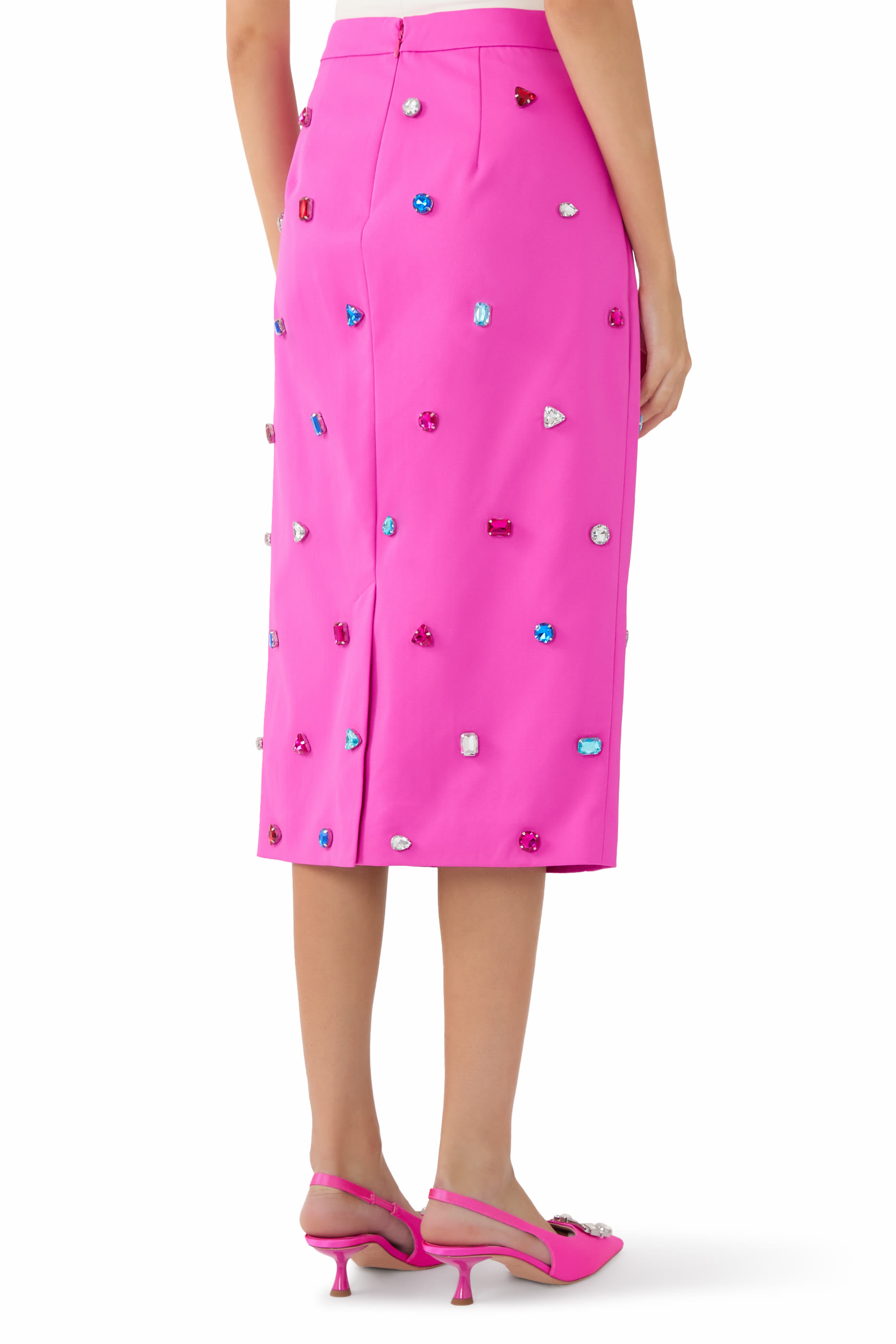 Jewel Embellished Pencil Skirt