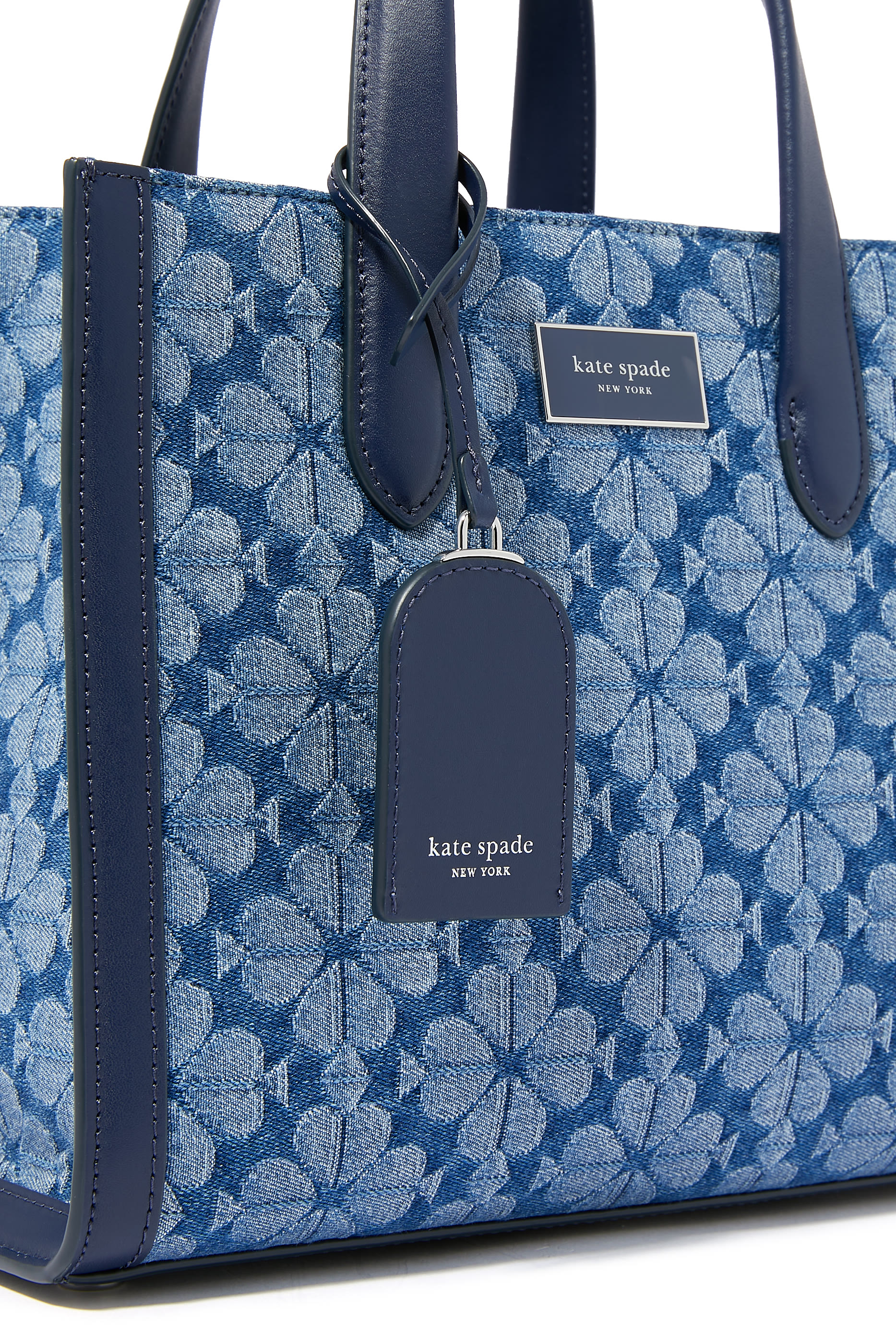 Spade Flower Denim Small Manhattan Tote Bag