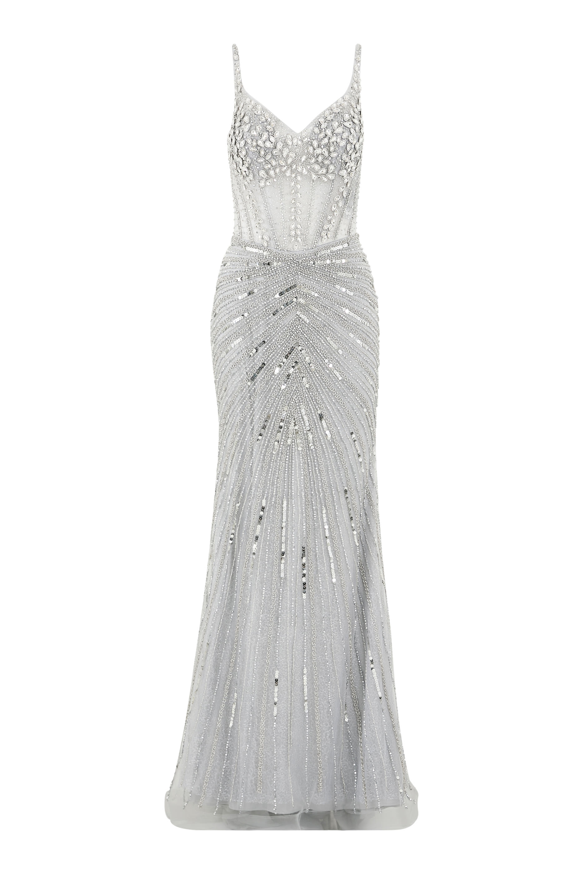 Beaded Sleeveless Gown