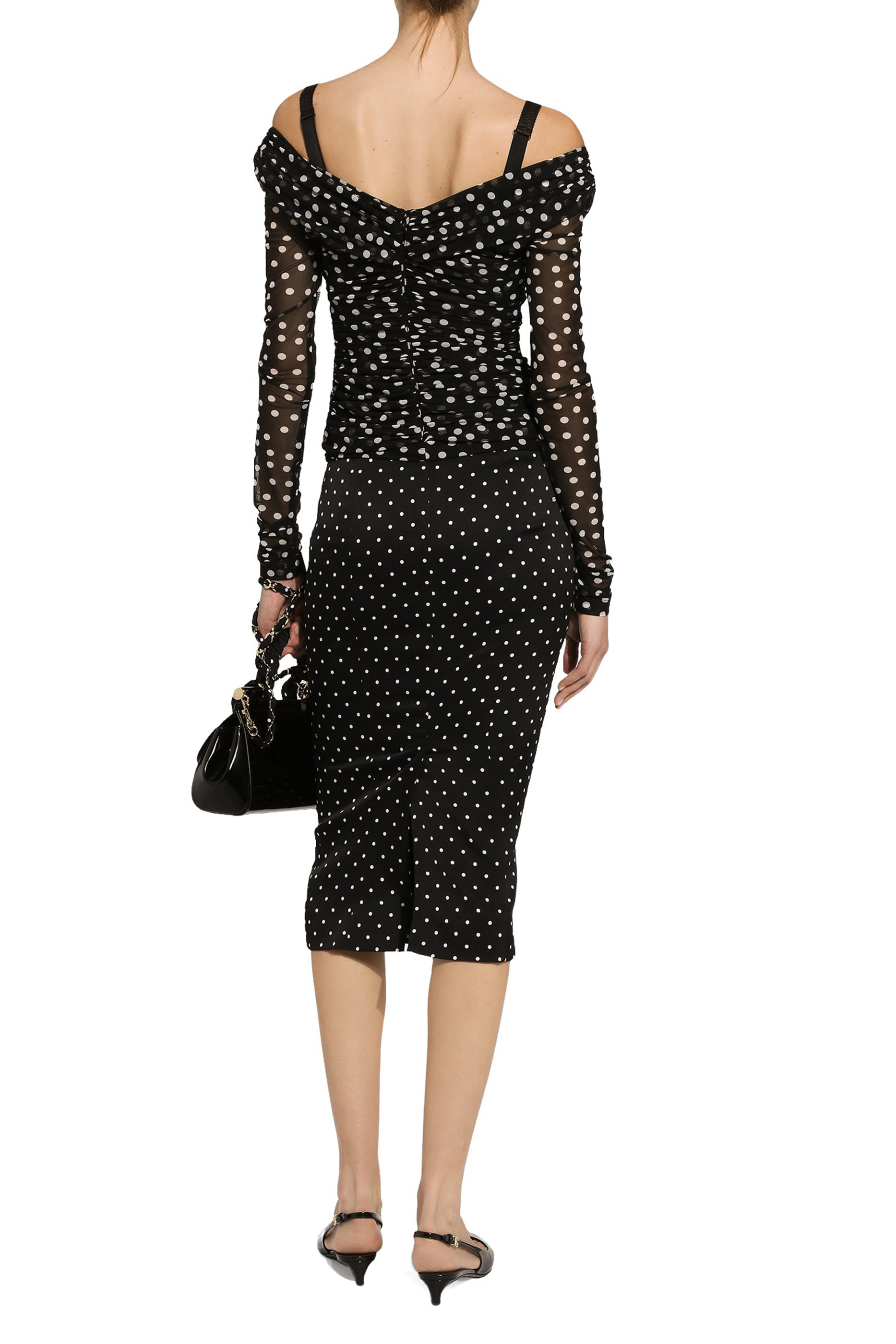 Charmeuse Calf-Length Pencil Skirt