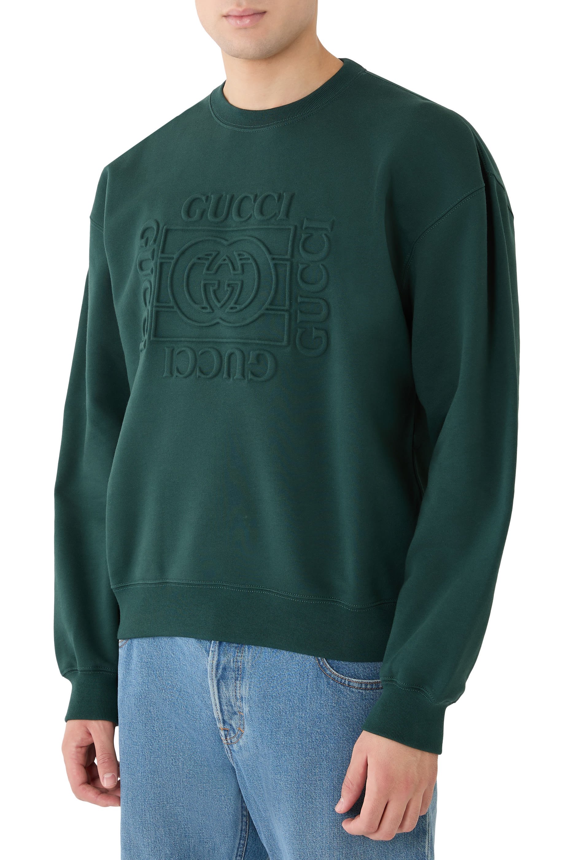 Logo Brushed Cotton Jersey Sweatshirt