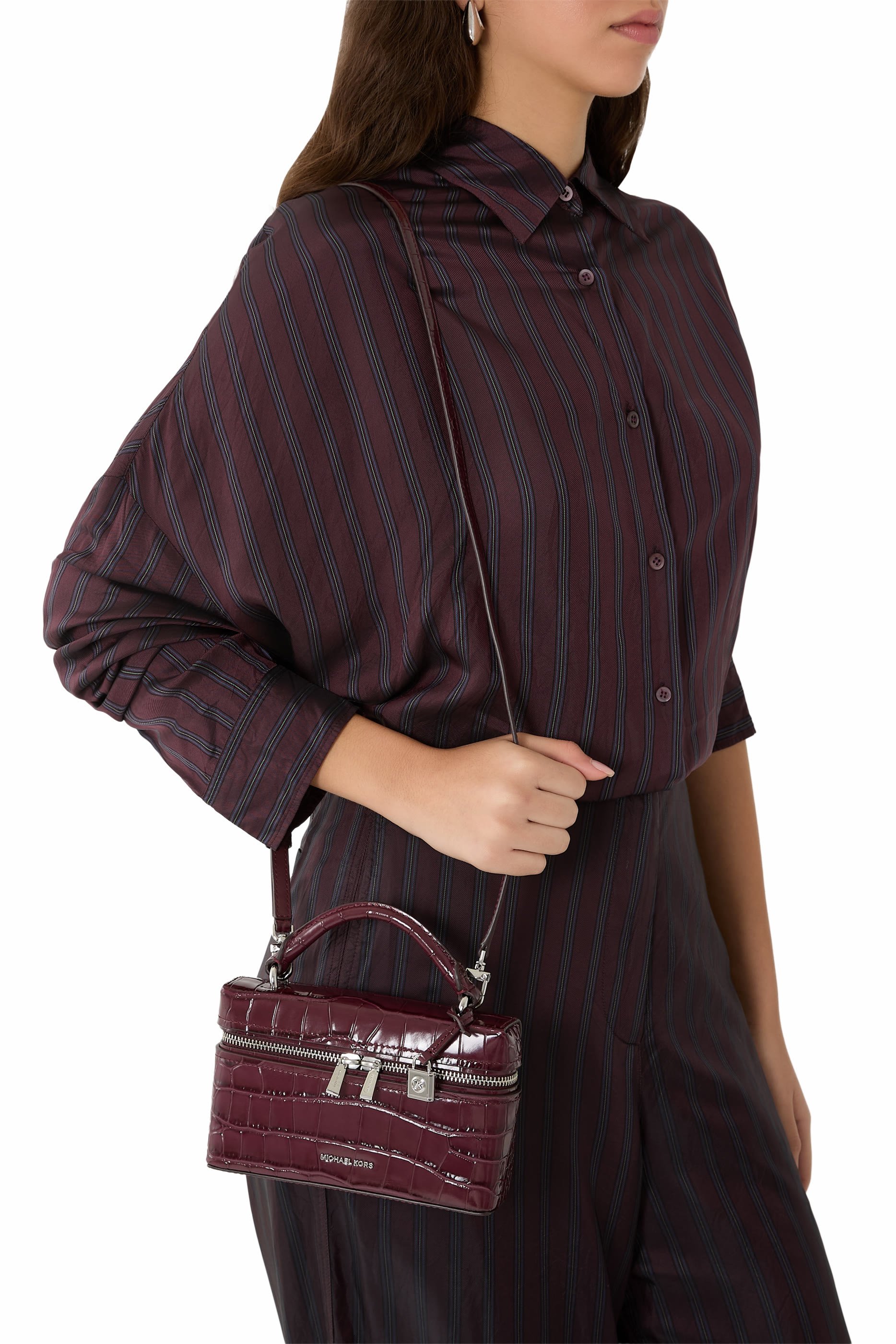  Jana Extra-Small Crocodile Embossed Leather Crossbody Bag