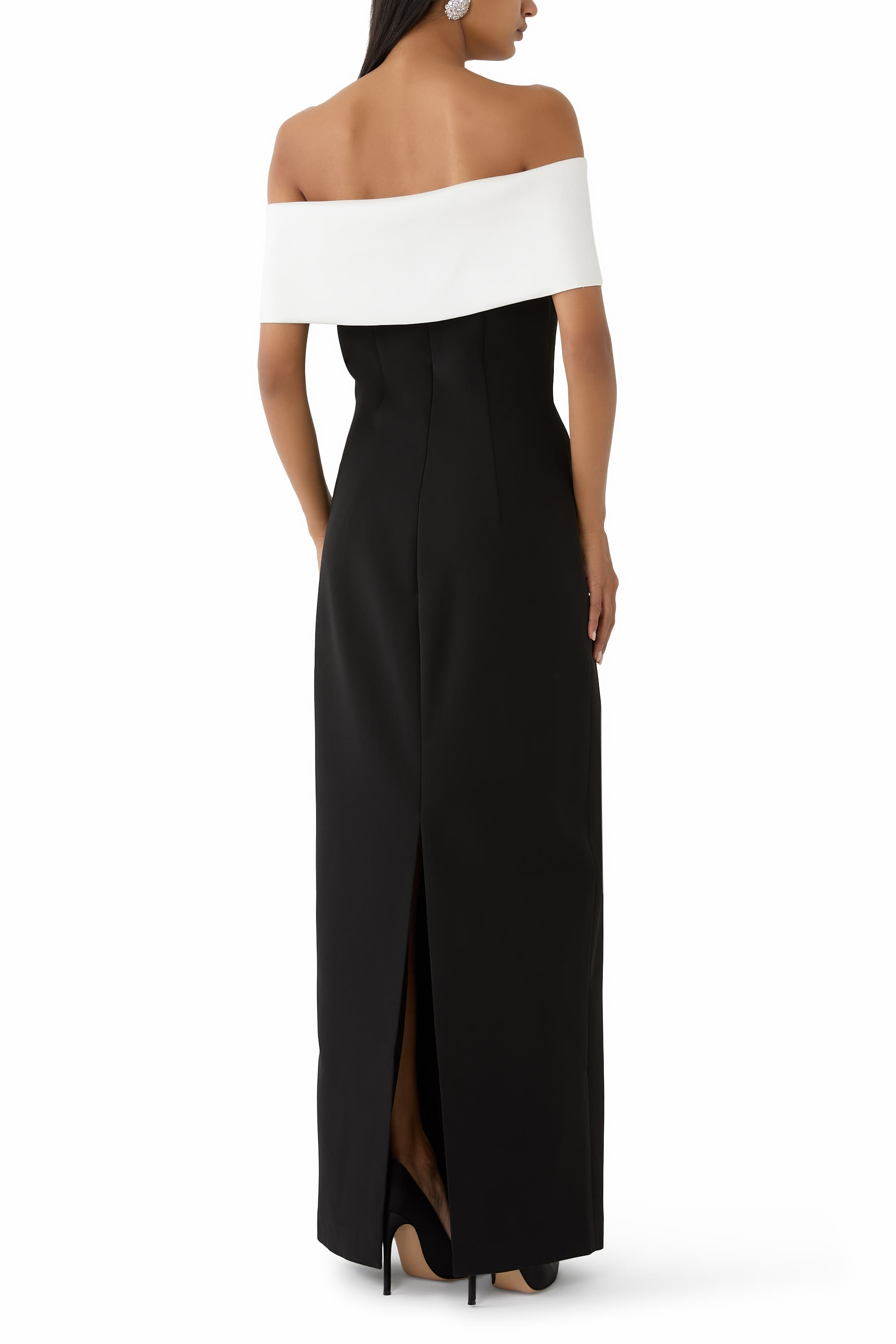 Crepe Flower Maxi Dress