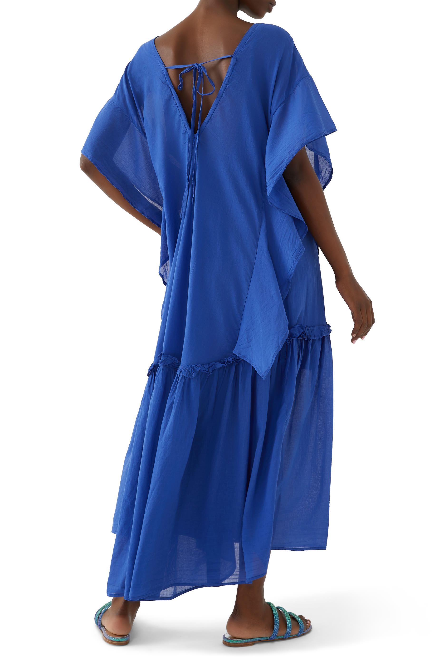 Ruffled V-Neck Kaftan