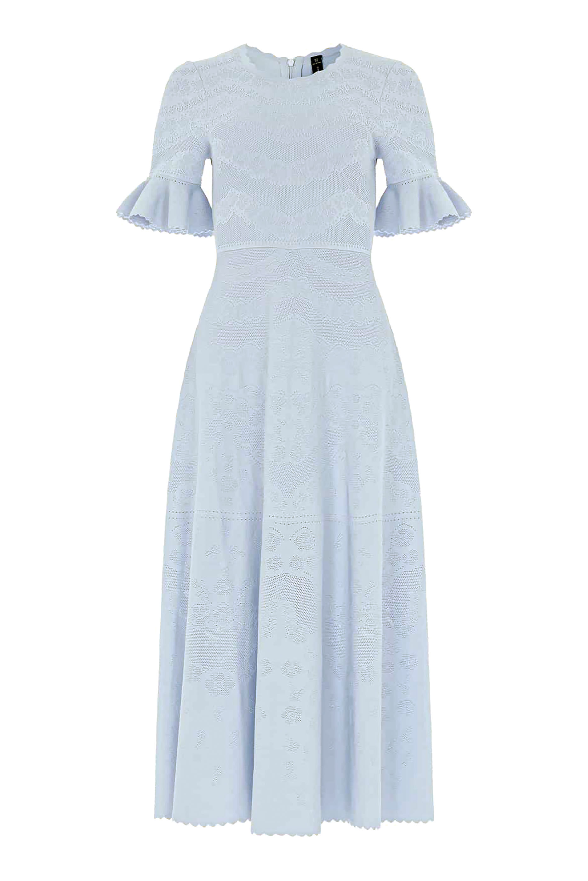 Scallop Lace Pointelle Knit Gown