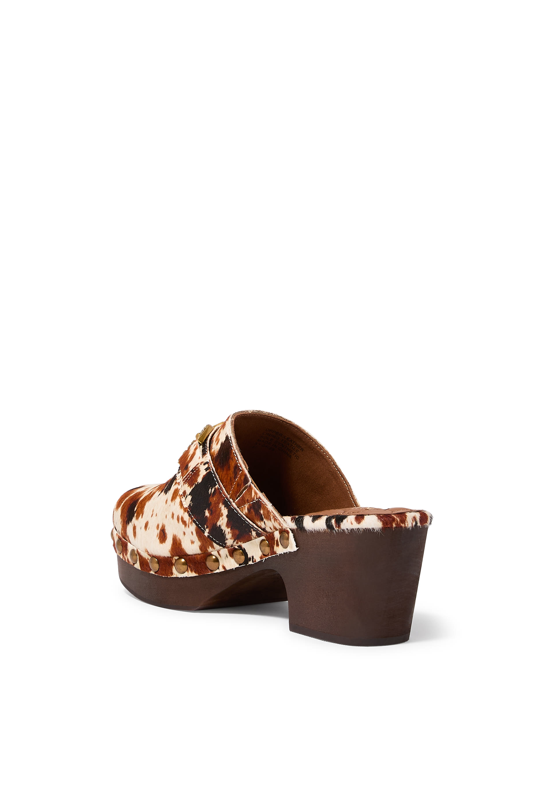 Mansion Animal Print Calfskin Leather Hair 65 Clog Mules 