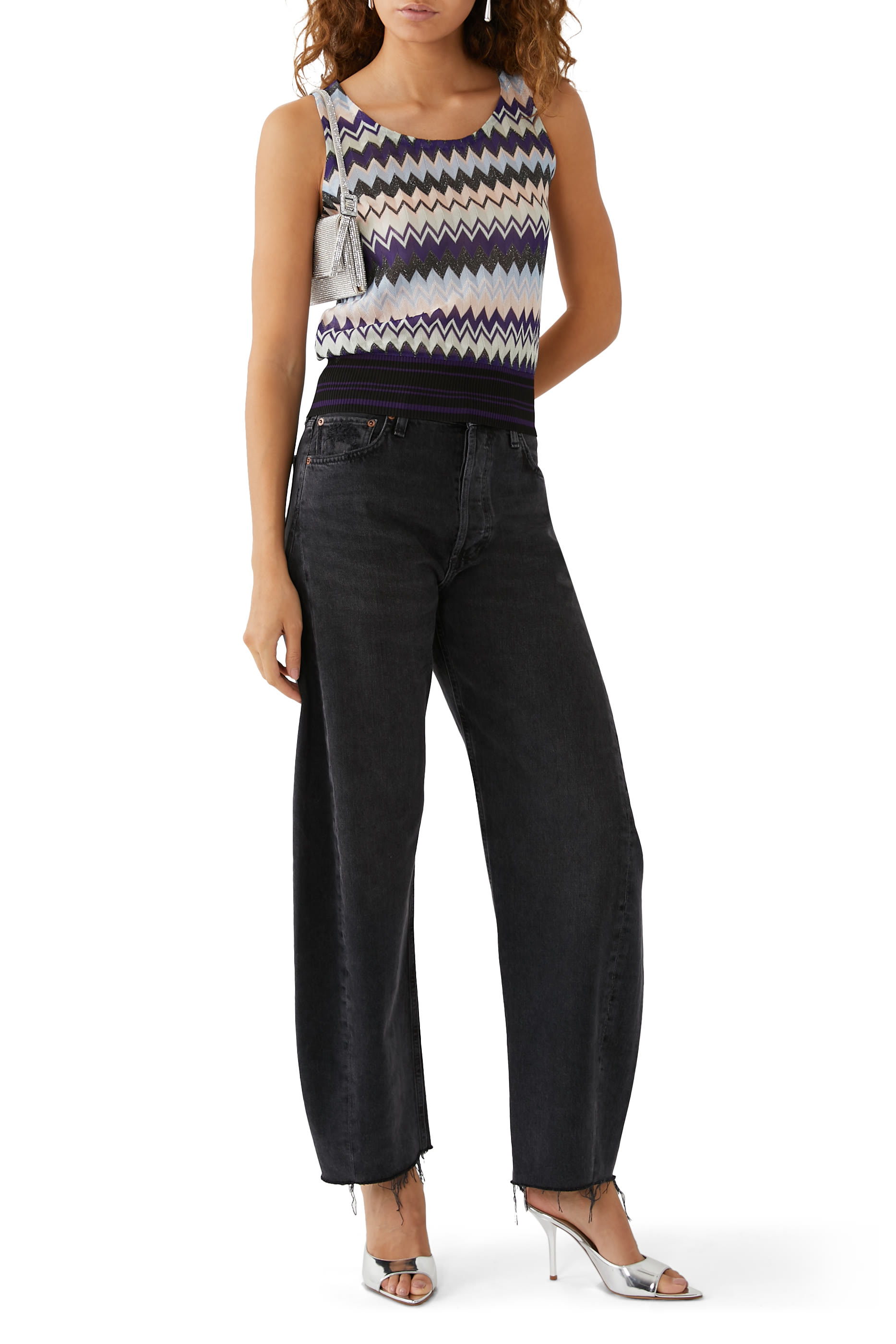 Zigzag Raschel Sleeveless Top