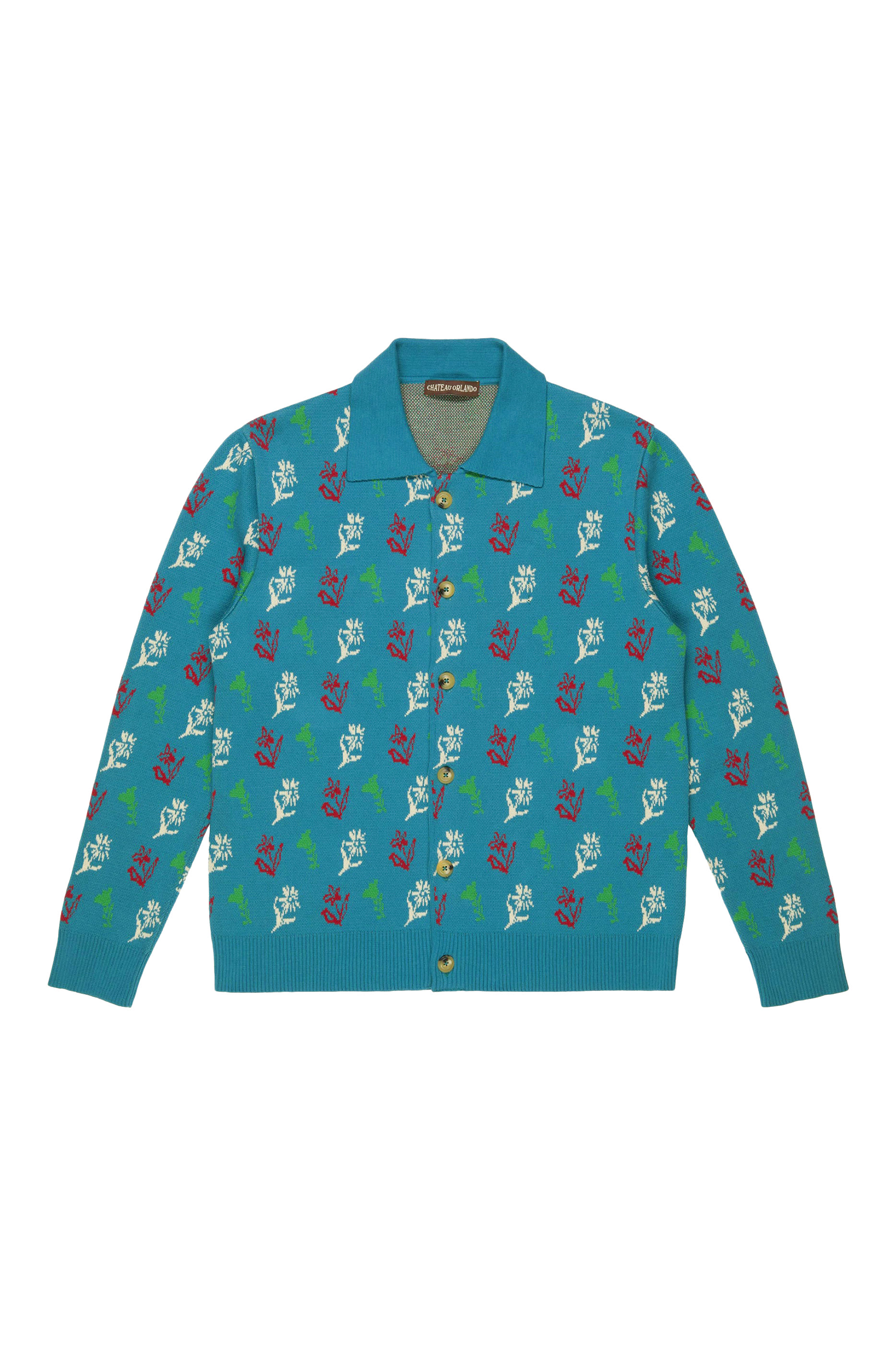 Alpine Flower Polo Cardigan