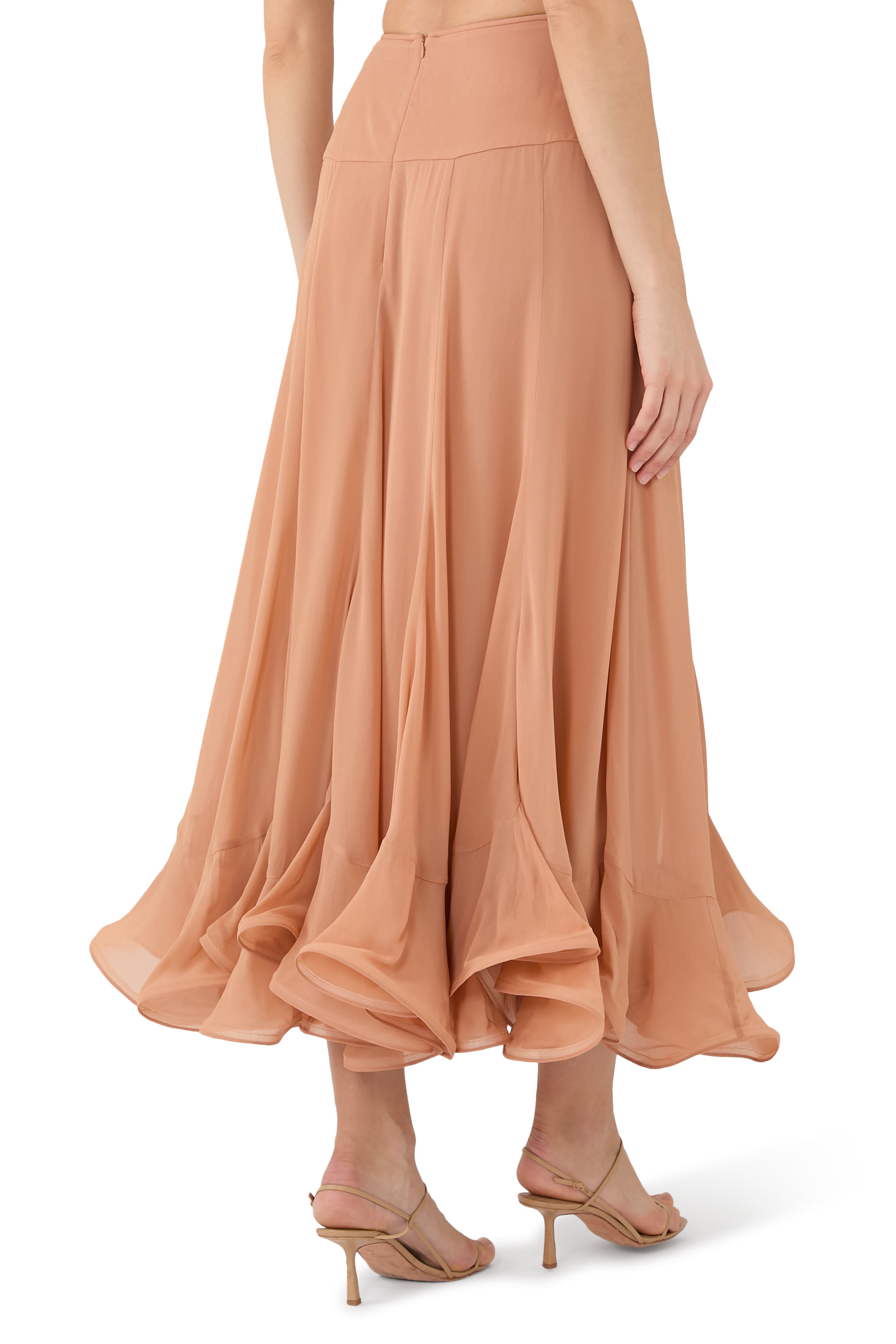 Balance Flutter Midi Skirt