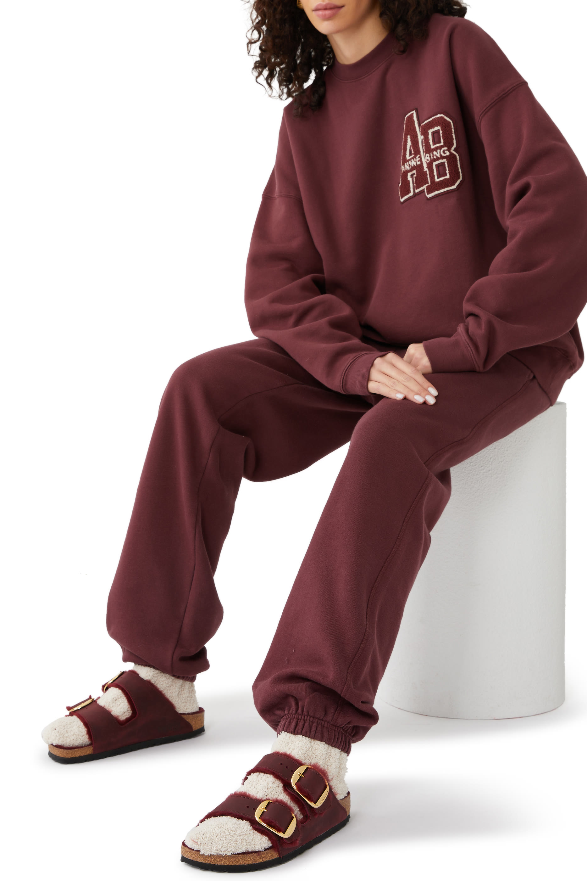 Arizona Big Buckle Shearling Slides