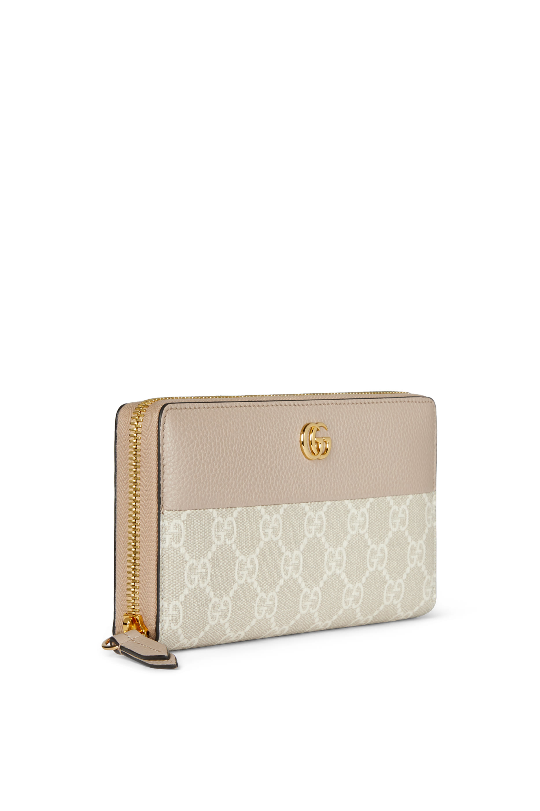 Bi-Color GG Marmont Zip Around Wallet