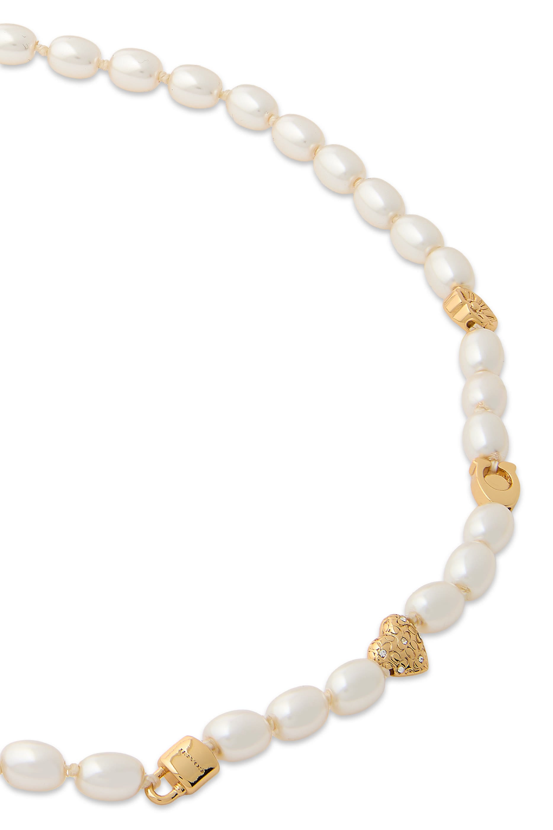 Iconic Necklace, Metal Alloy & Pearl