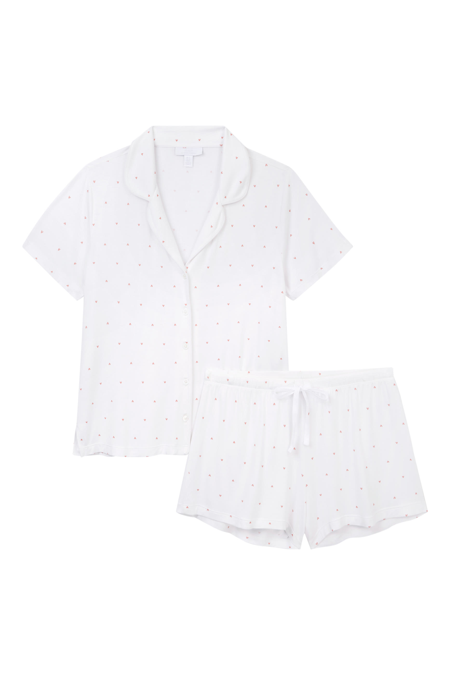 Jersey Heart Print Shortie Pajama Set