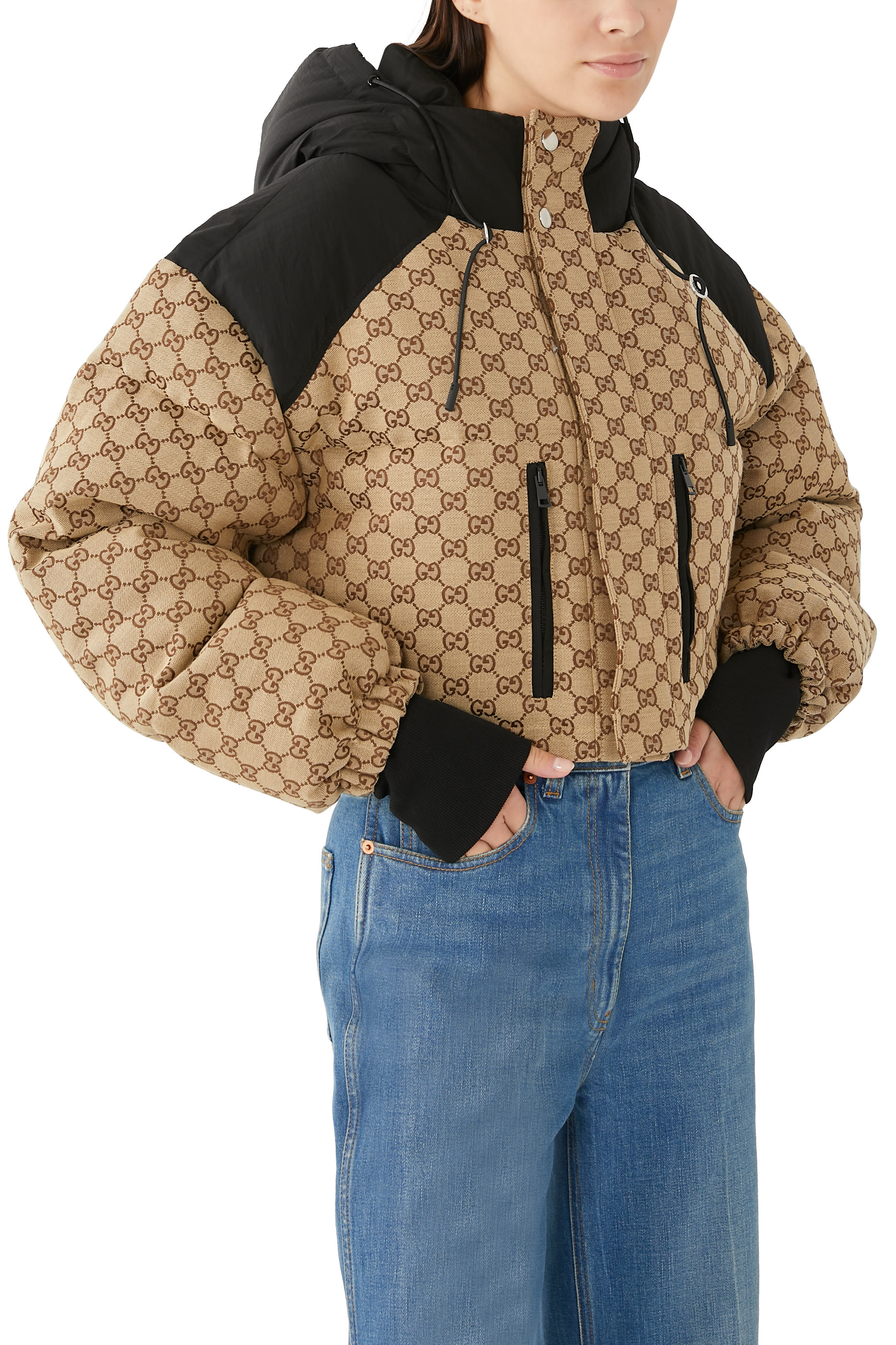 GG Canvas Bomber Jacket