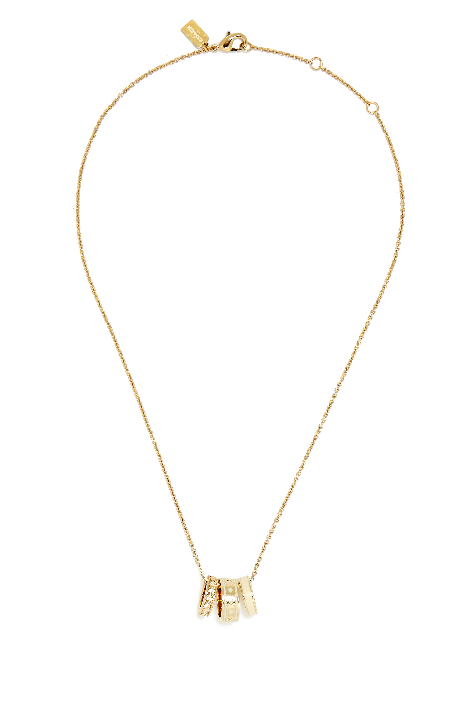 Enamel C Signature Rondelle Pendant