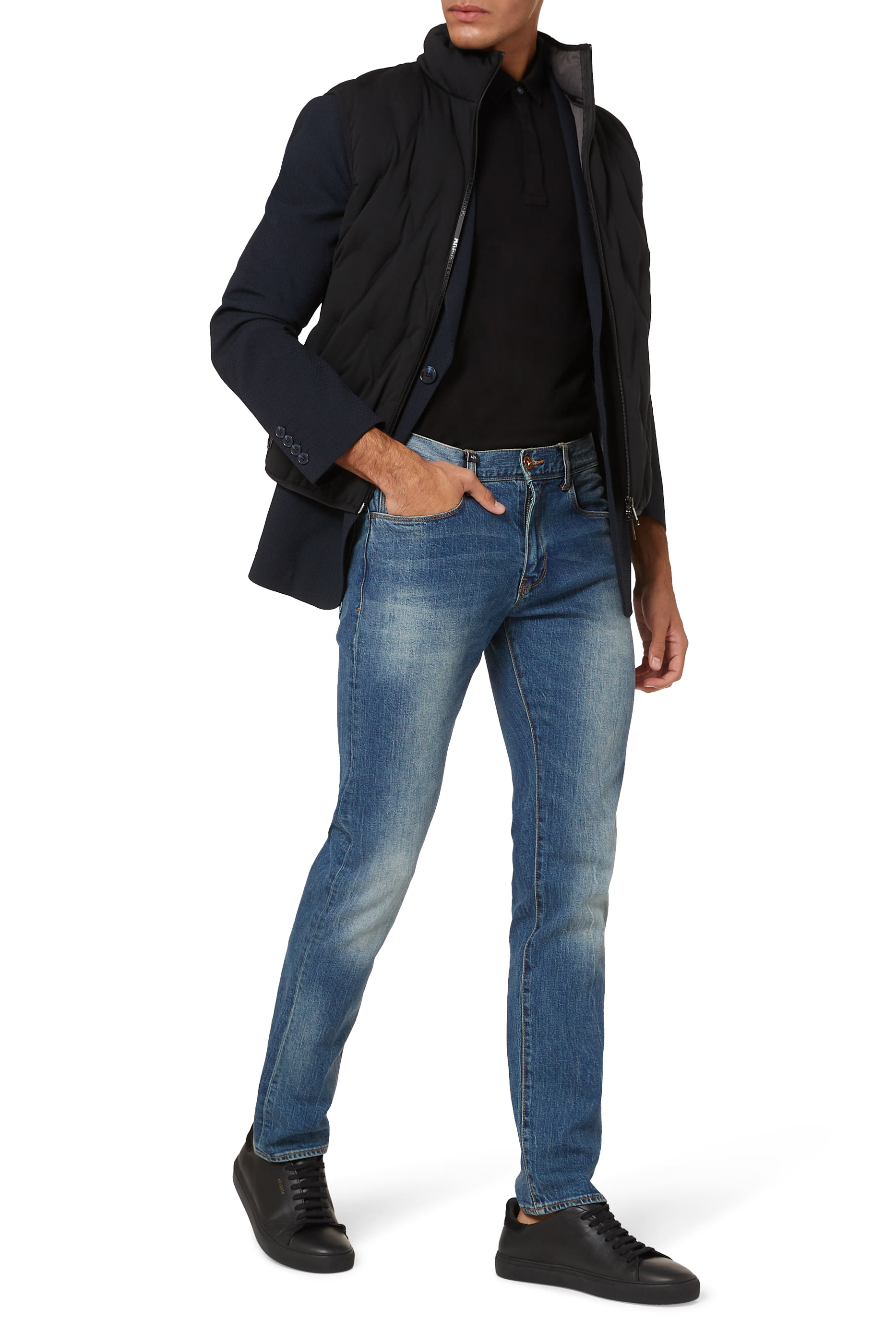 Circle Logo Stretch Cotton Polo Shirt