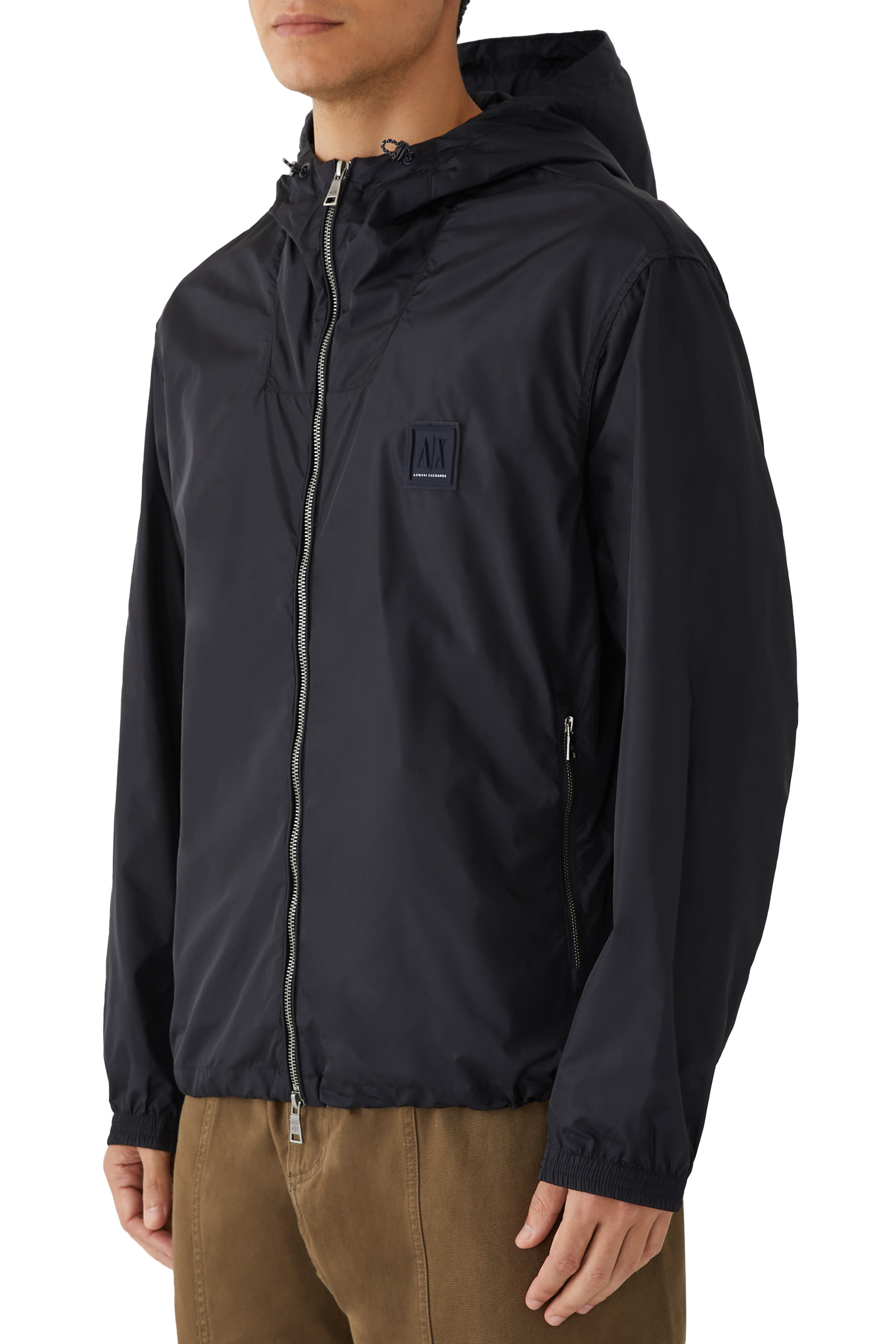 Logo Hooded Blouson Jacket