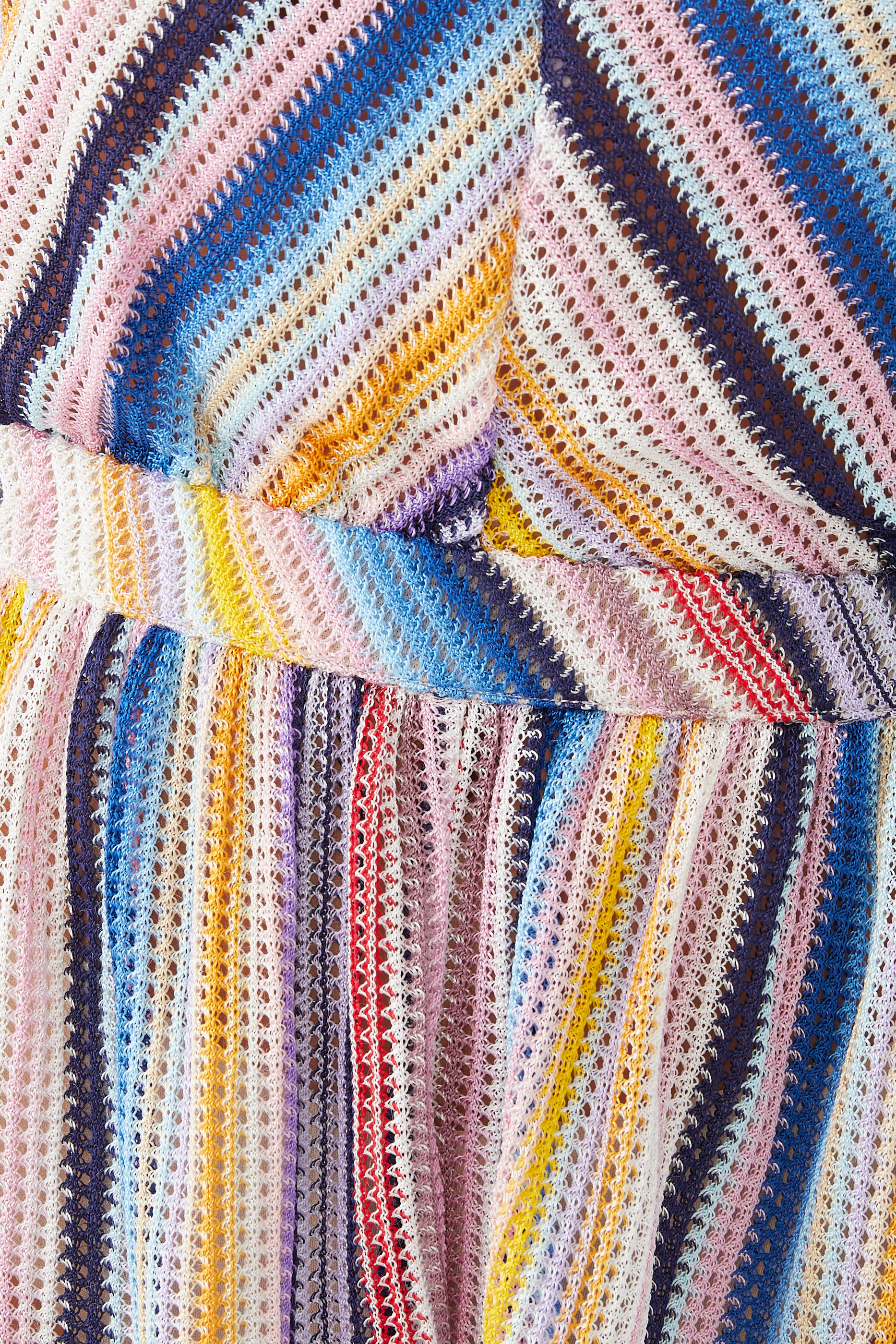 Mare Striped Raschel Sleeveless Romper