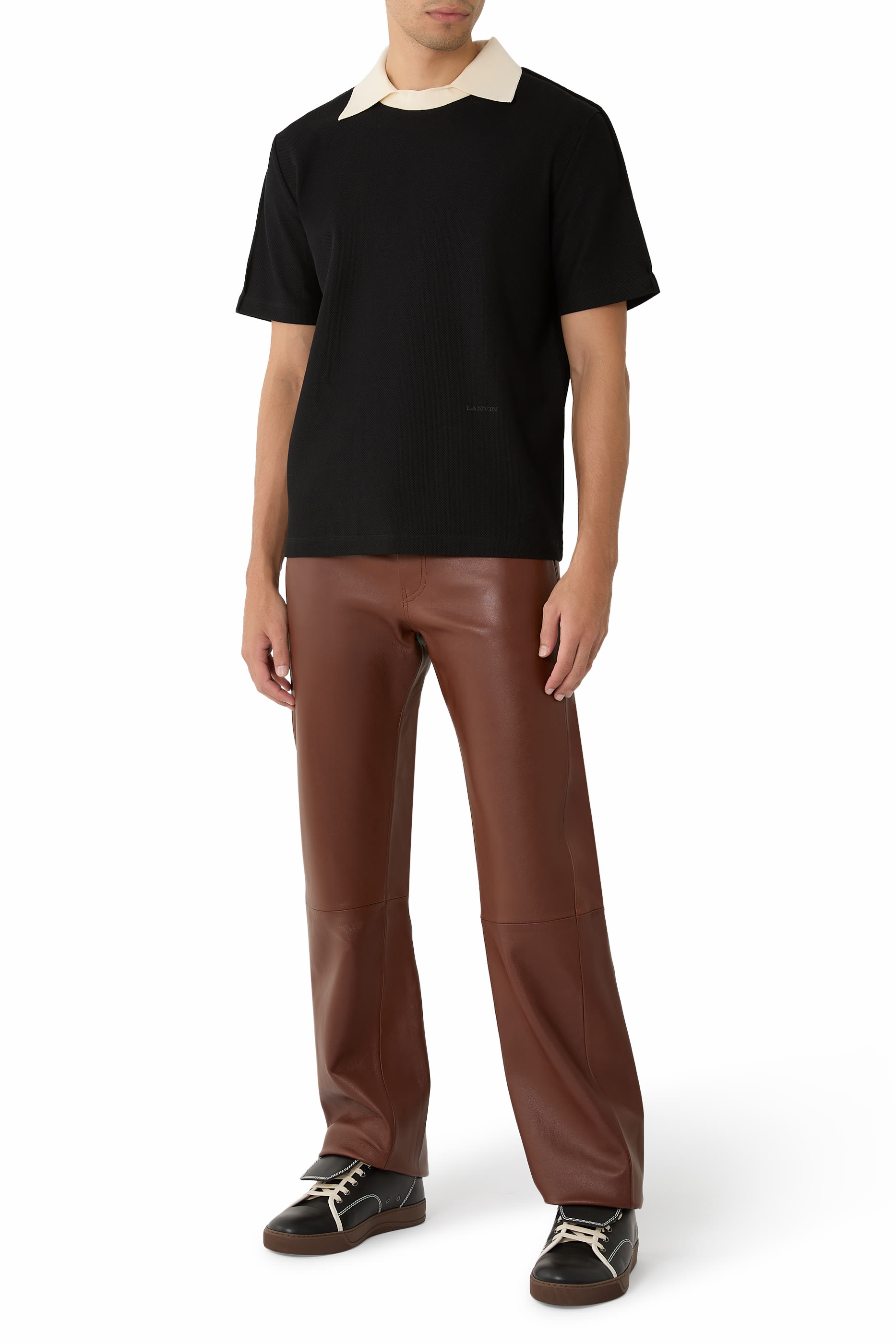  Contrast Collar T-Shirt