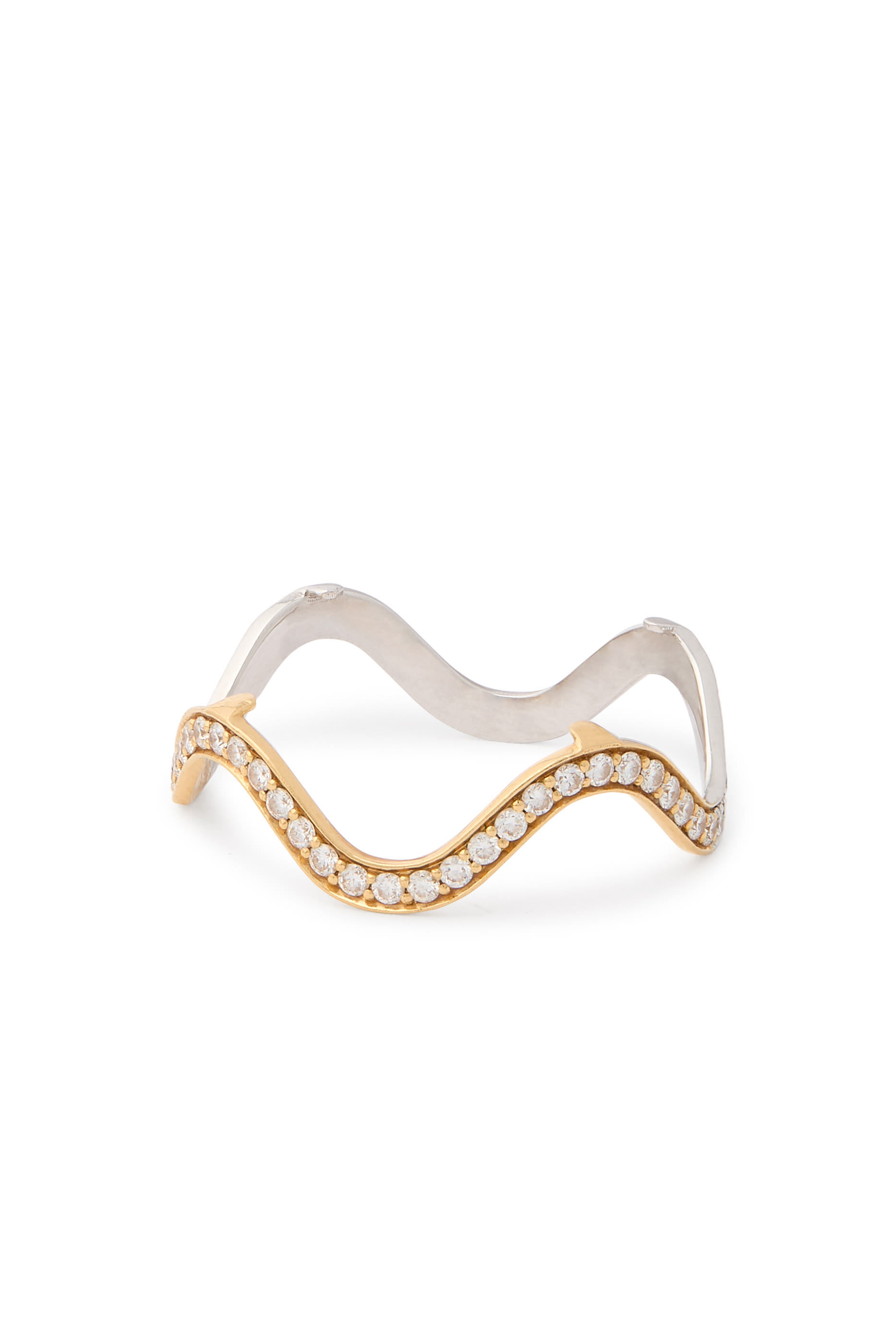 Oura Wave Ring Jacket, 18K Yellow Gold & Diamonds