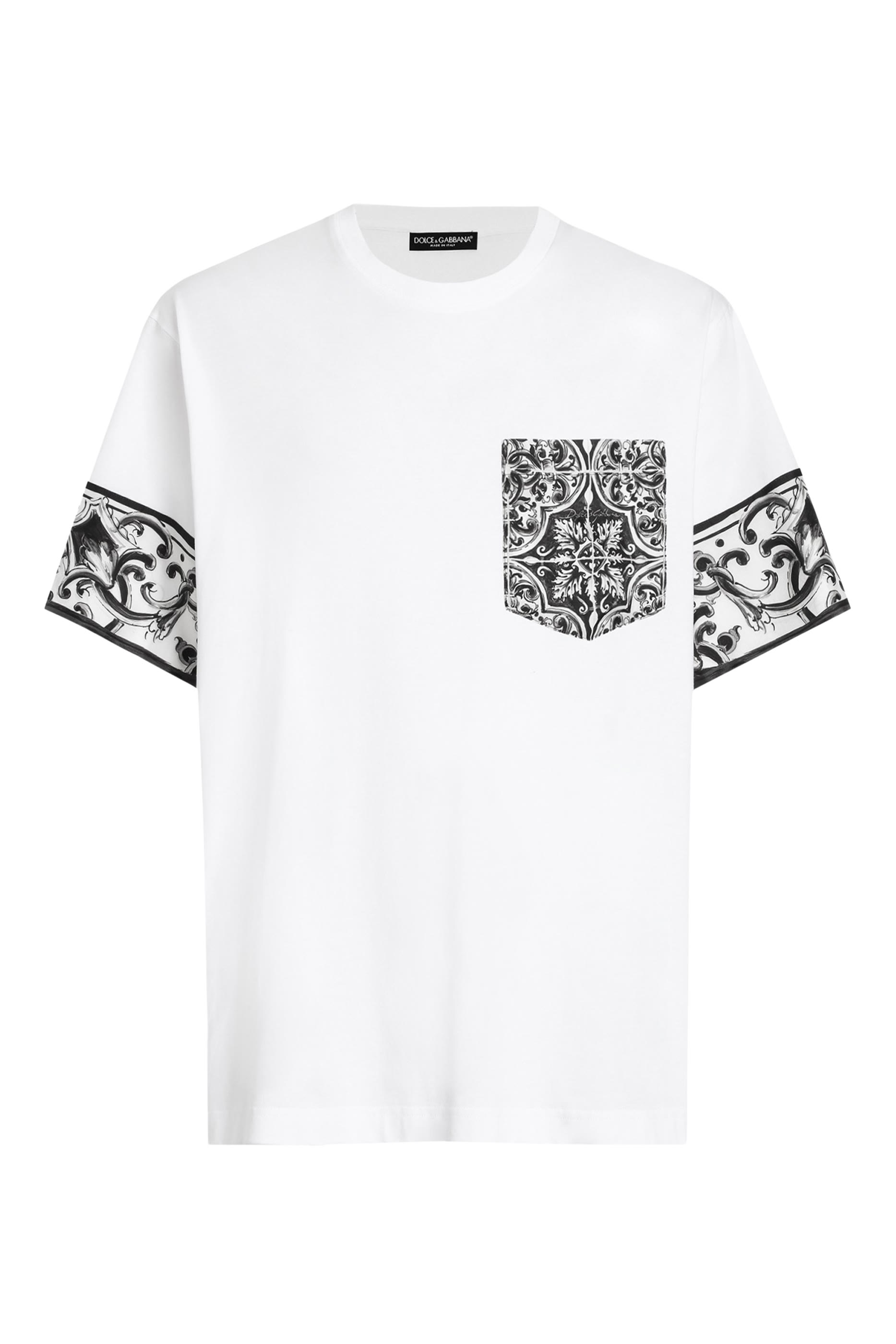 Short-Sleeved T-Shirt with Majolica Print