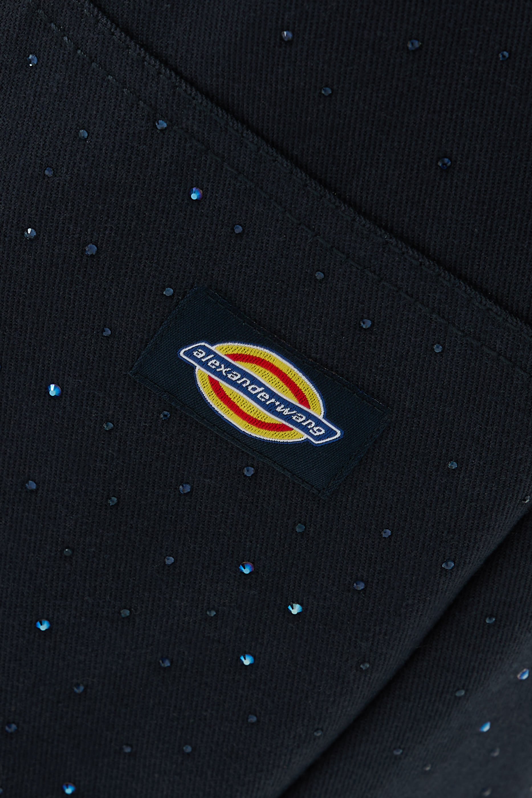 Rhinestone-Embellished Workwear Pants