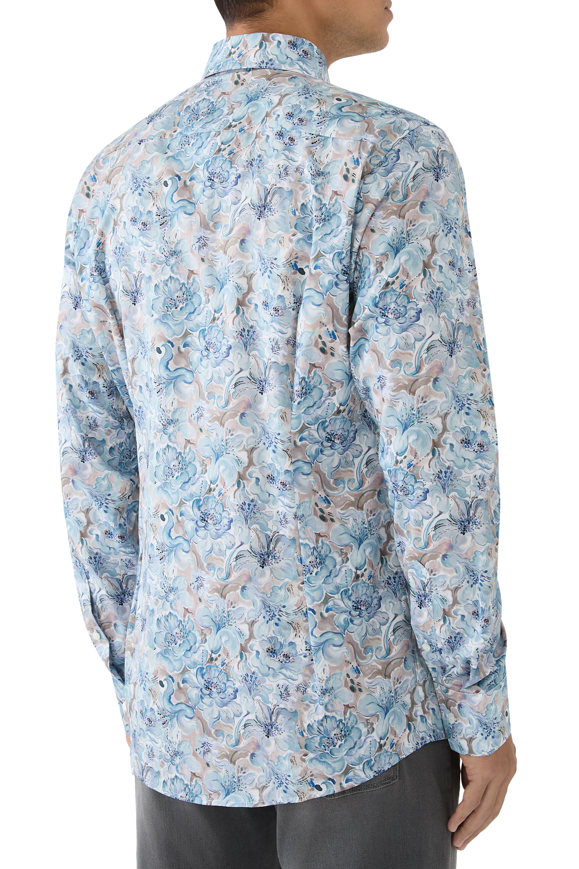 Floral Print Fine Twill Shirt