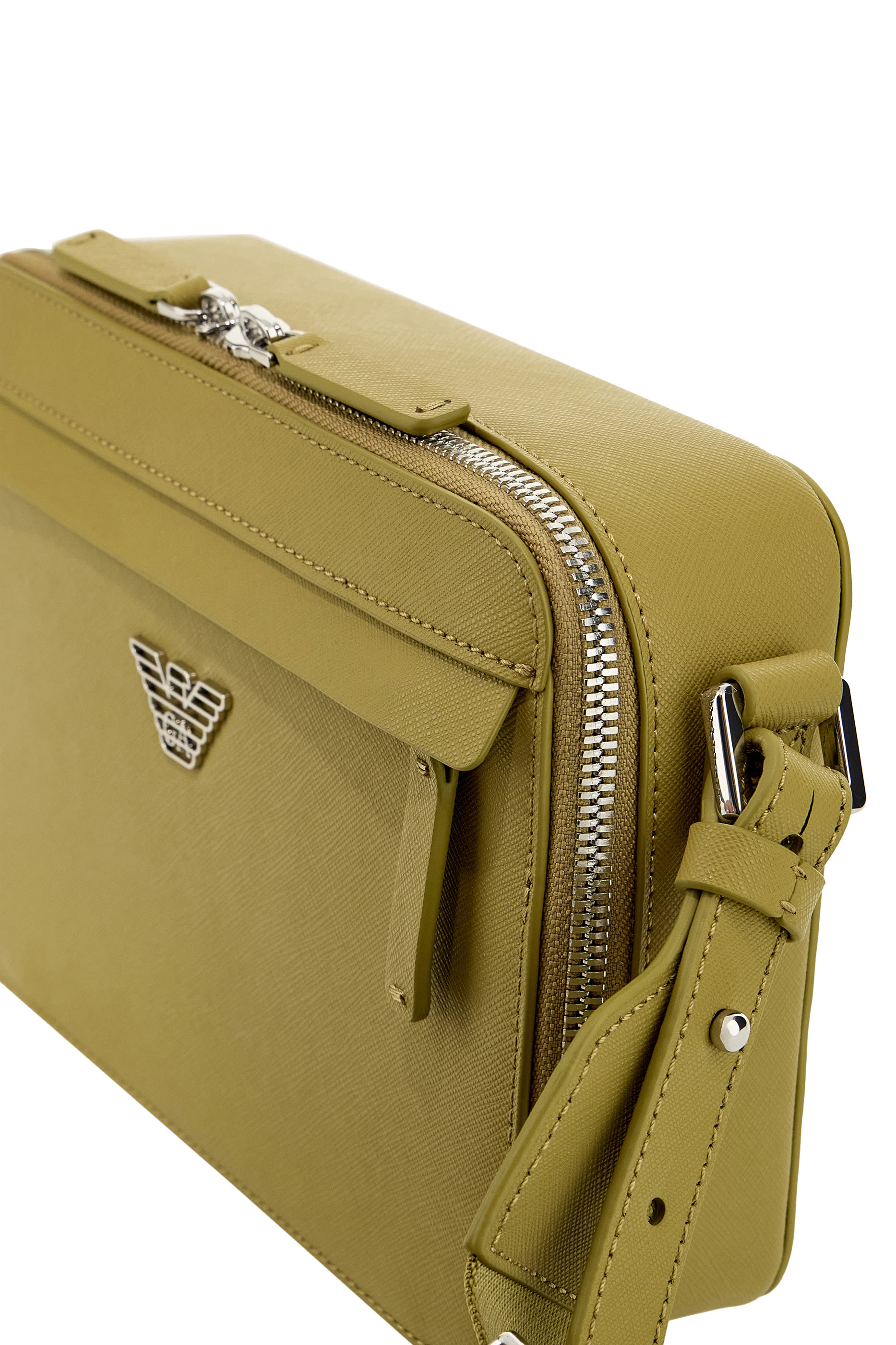 ASV Regenerated Saffiano Leather Mini Camera Bag with Eagle Plate