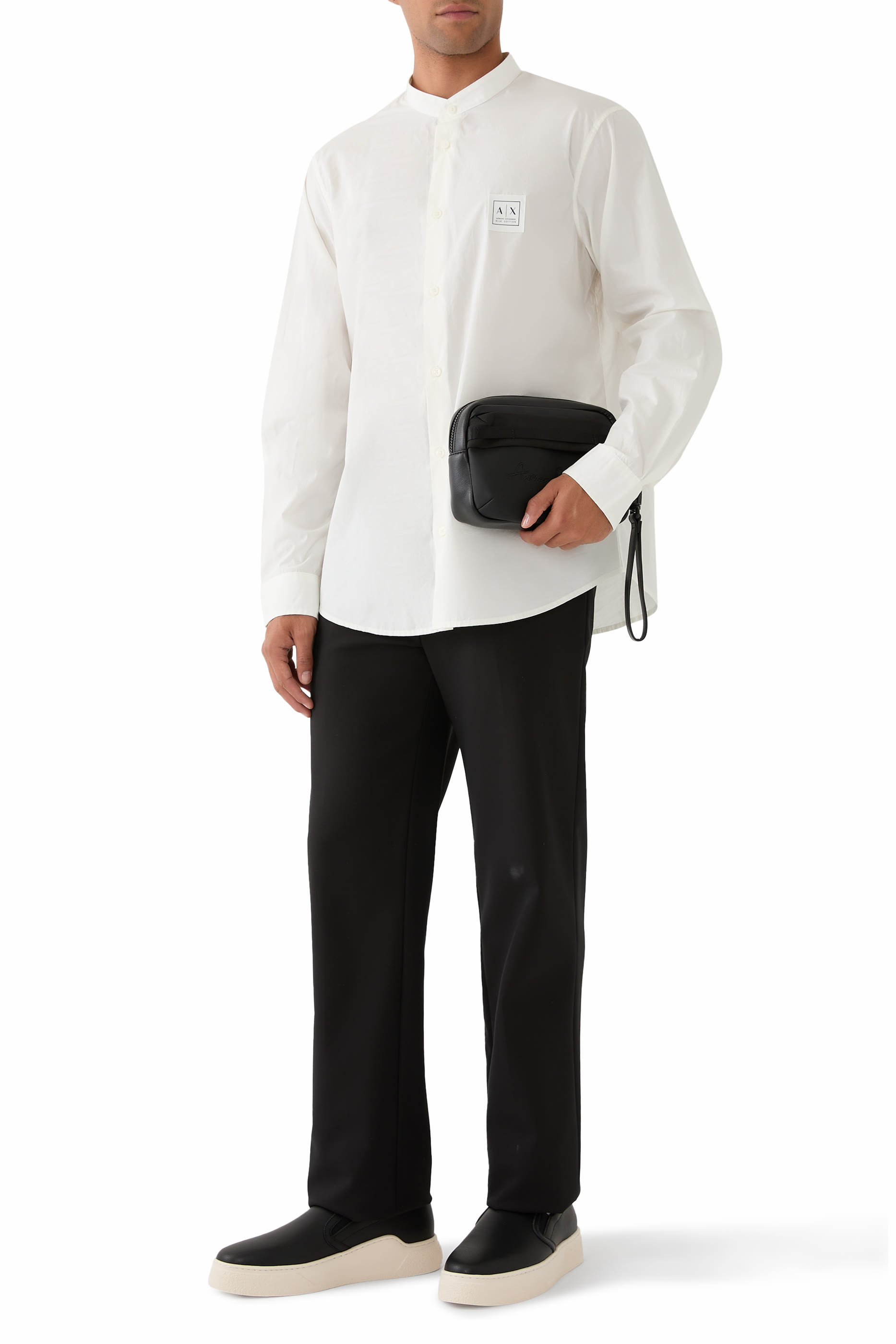 AX Logo Tessuto Long Sleeve Shirt