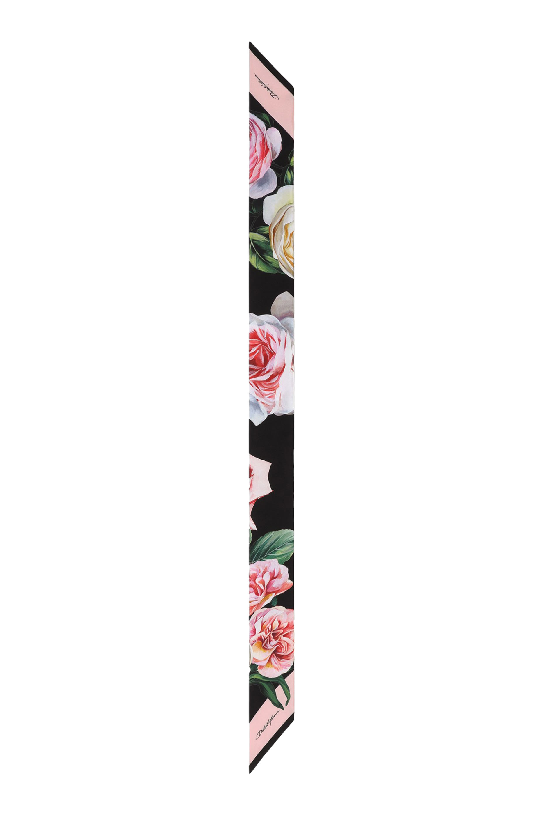 Peony and Rose Print Twill Headscarf