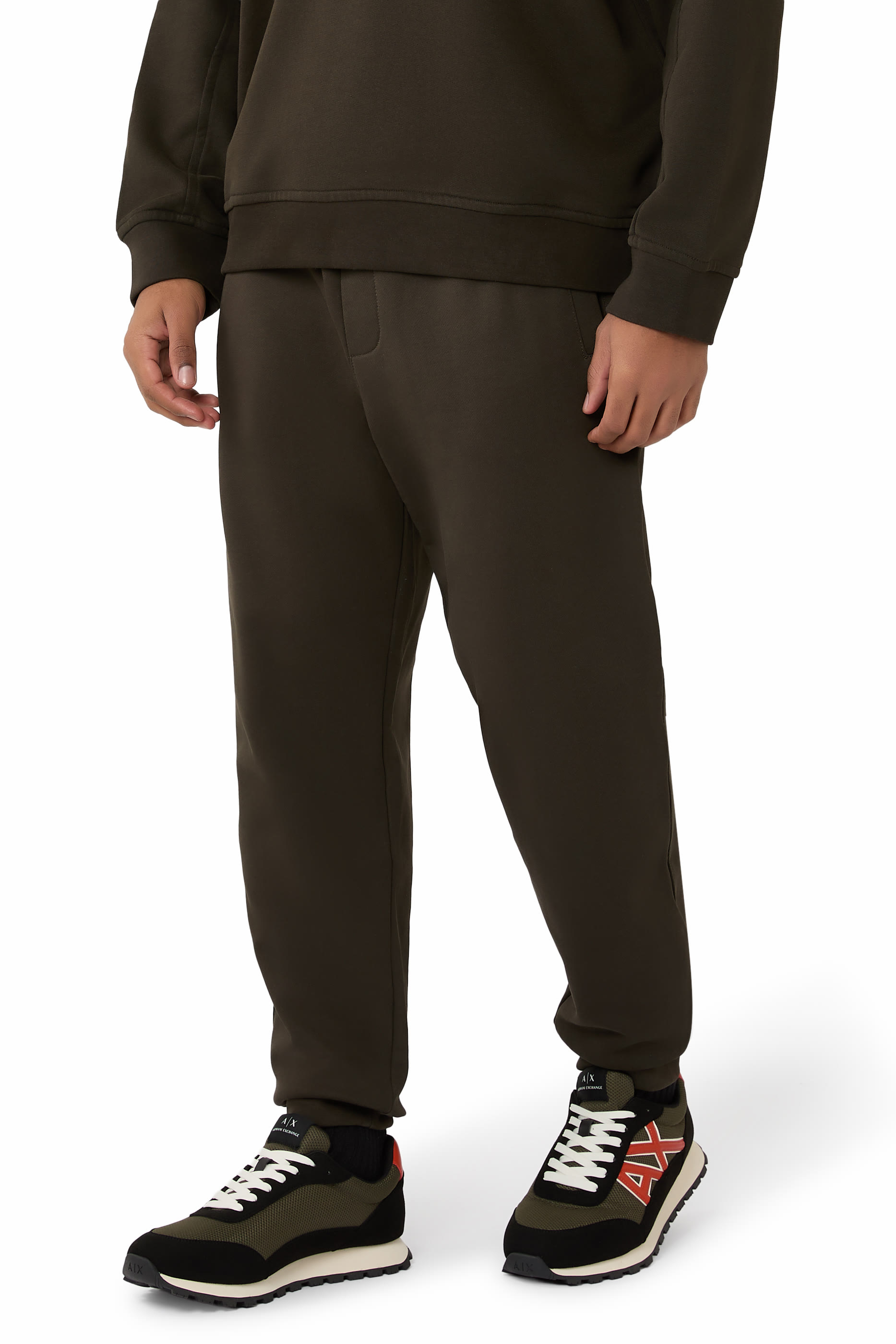 Drop Side AX Logo Low-Top Sneakers