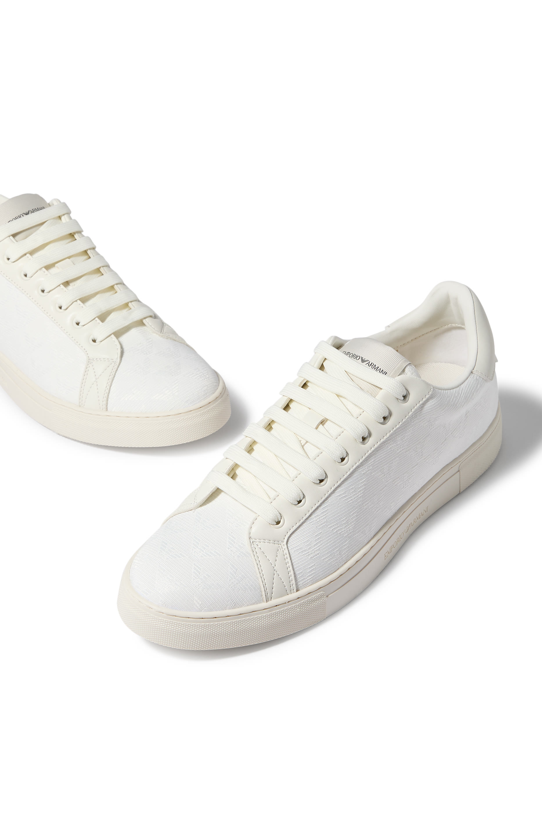  Nylon Sneakers with Jacquard All-Over Eagle Logo