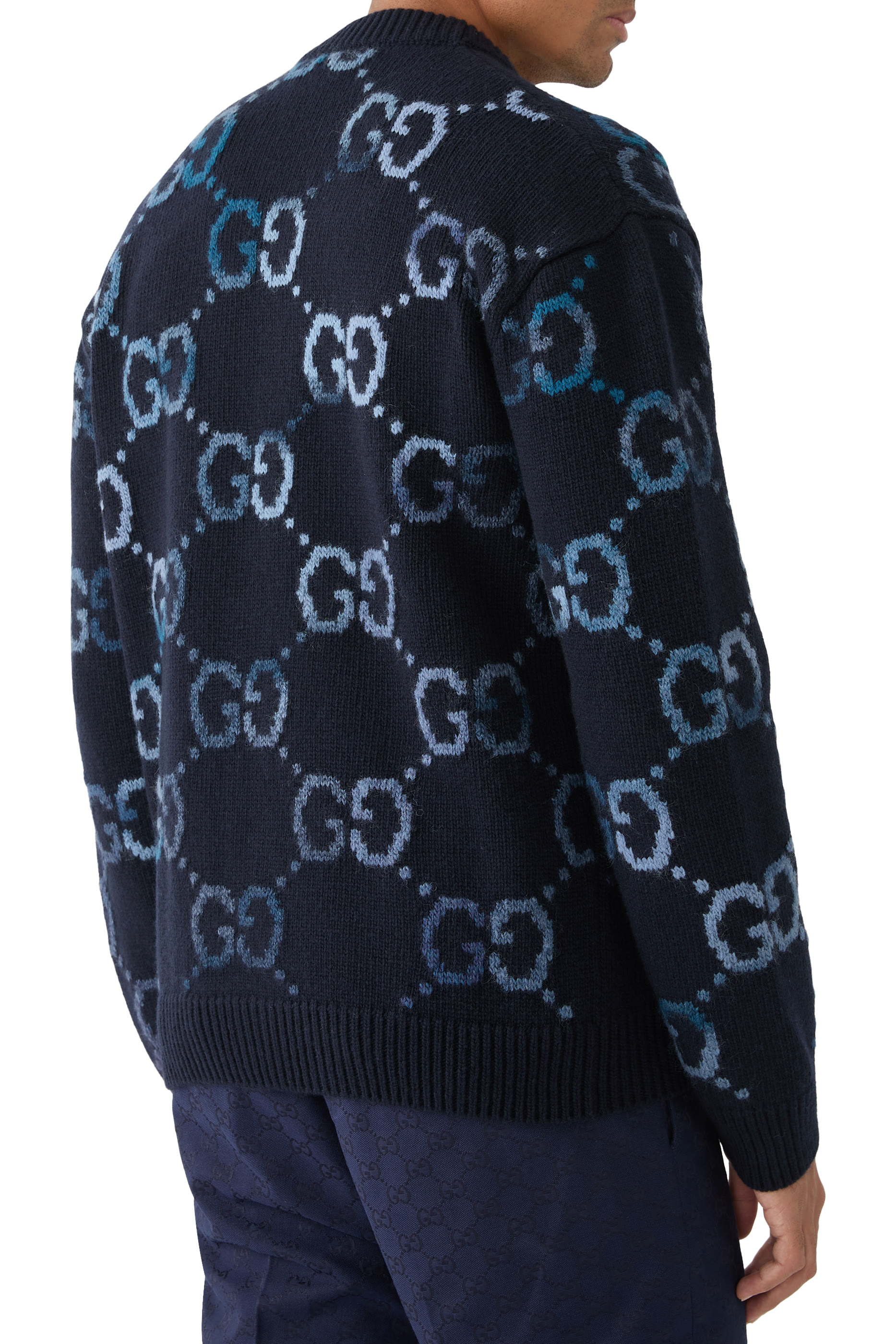 GG Intarsia Wool Cardigan