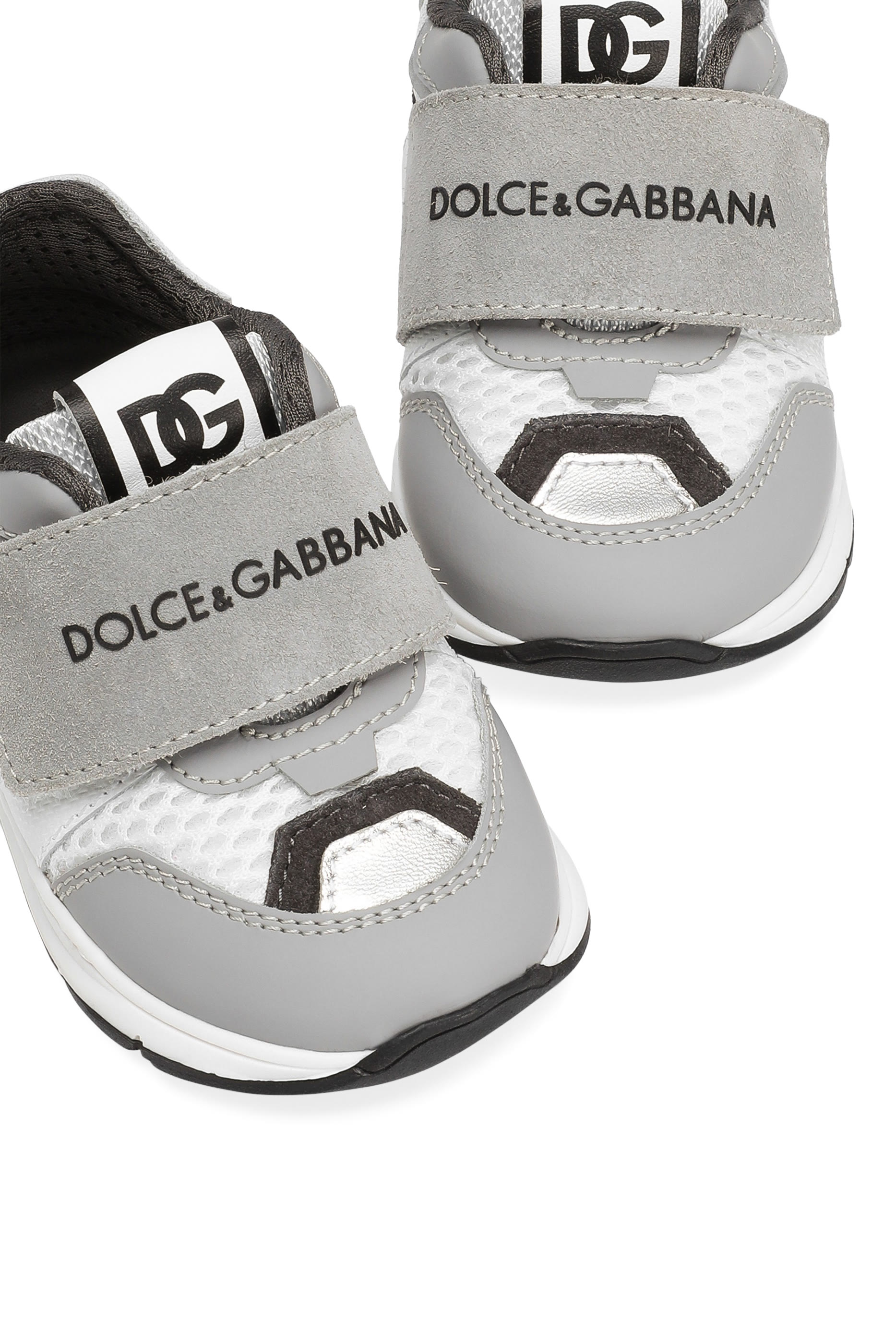 Kids DG Logo Nylon and Mesh Sneakers