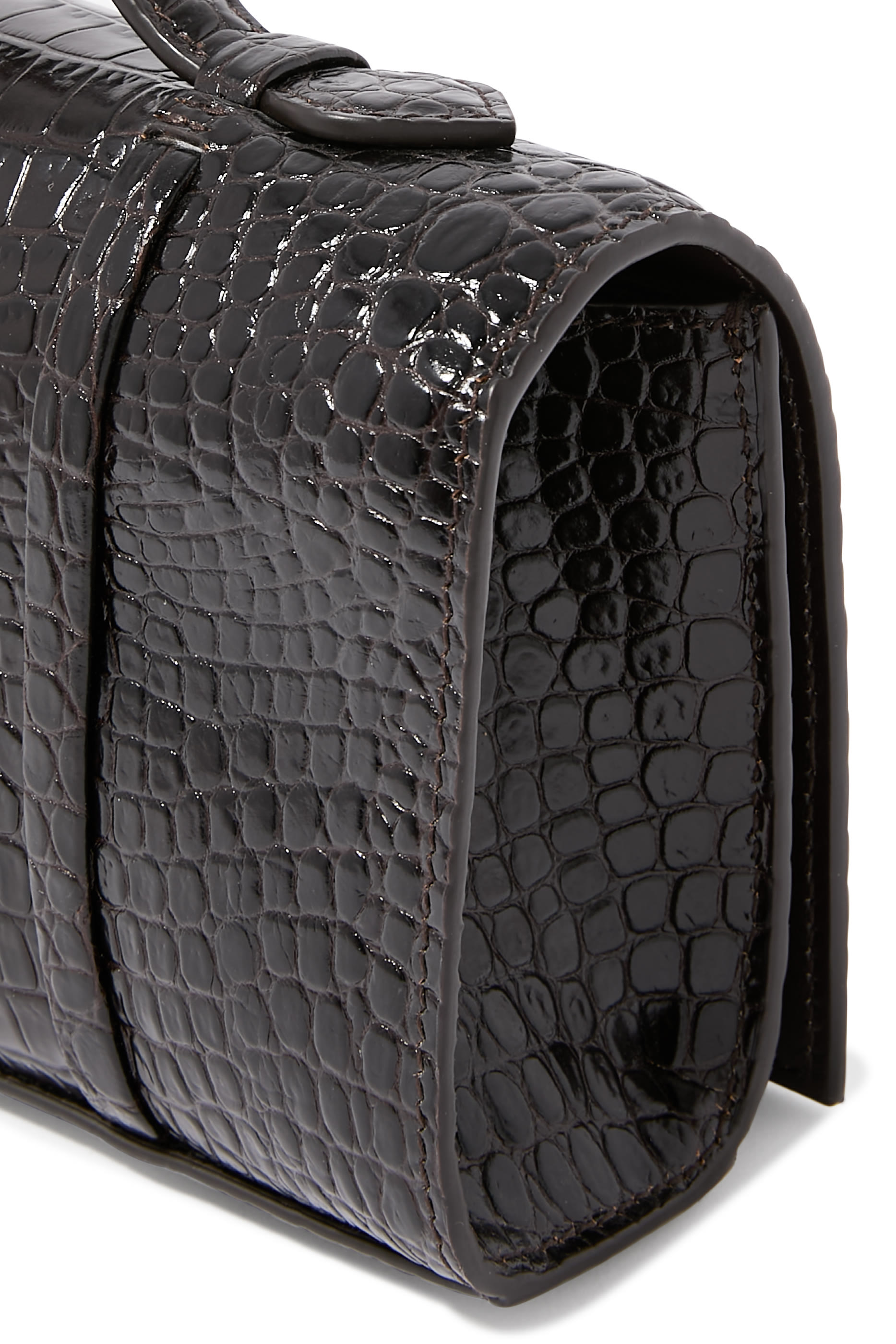 Embossed Leather Clutch Bag