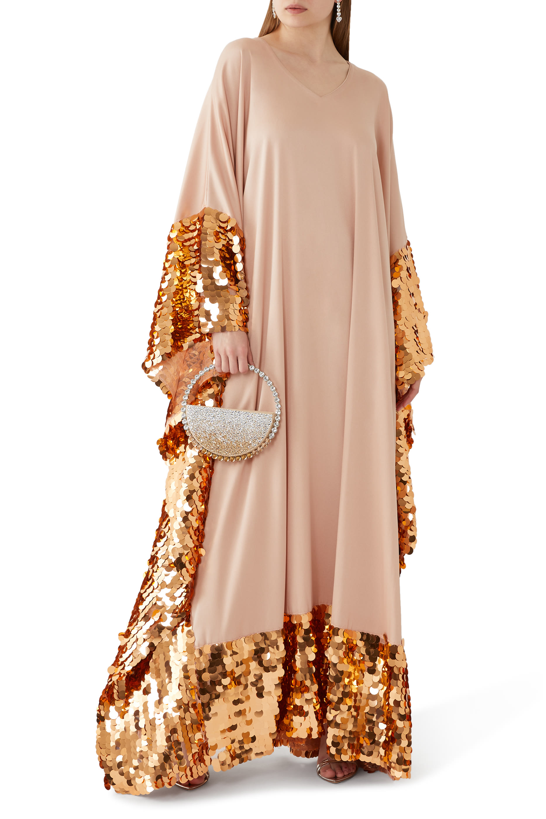 Dreamy Sequin Trim Kaftan