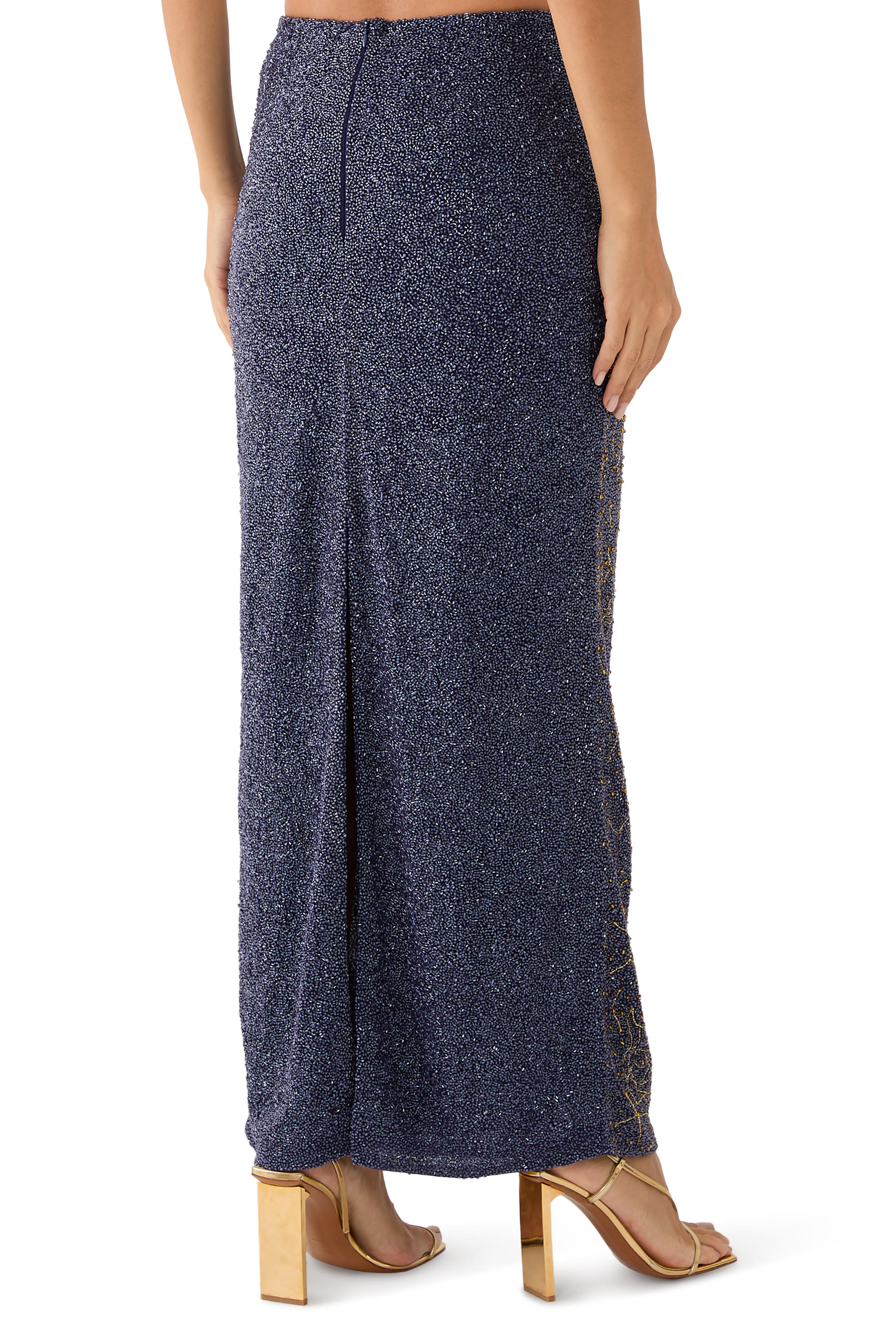 Zodiac Beaded Maxi Skirt