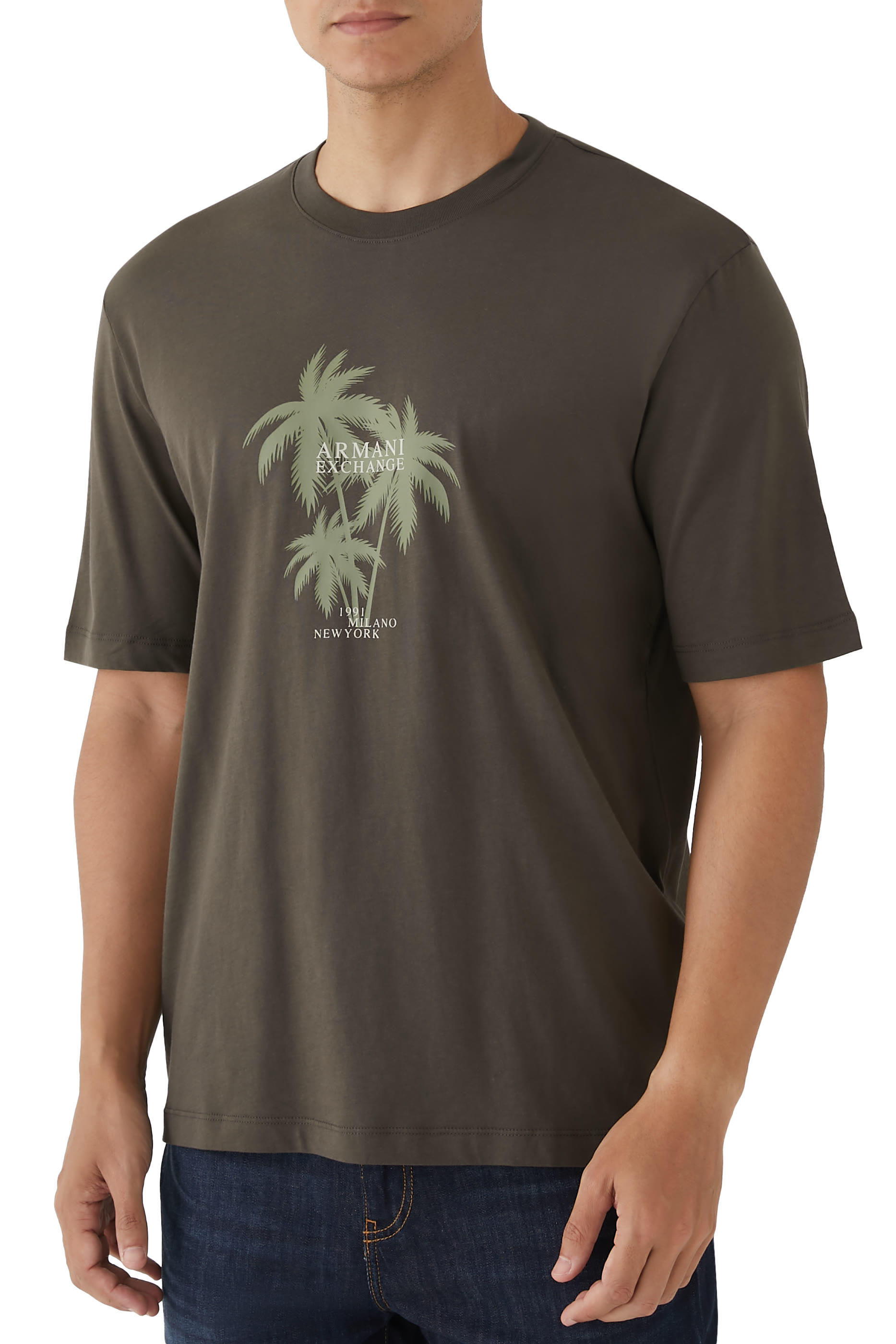 Logo-Print Palm Tree T-Shirt